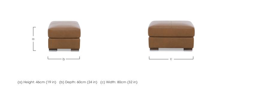 Viali Leather Footstool in  on Furniture Village