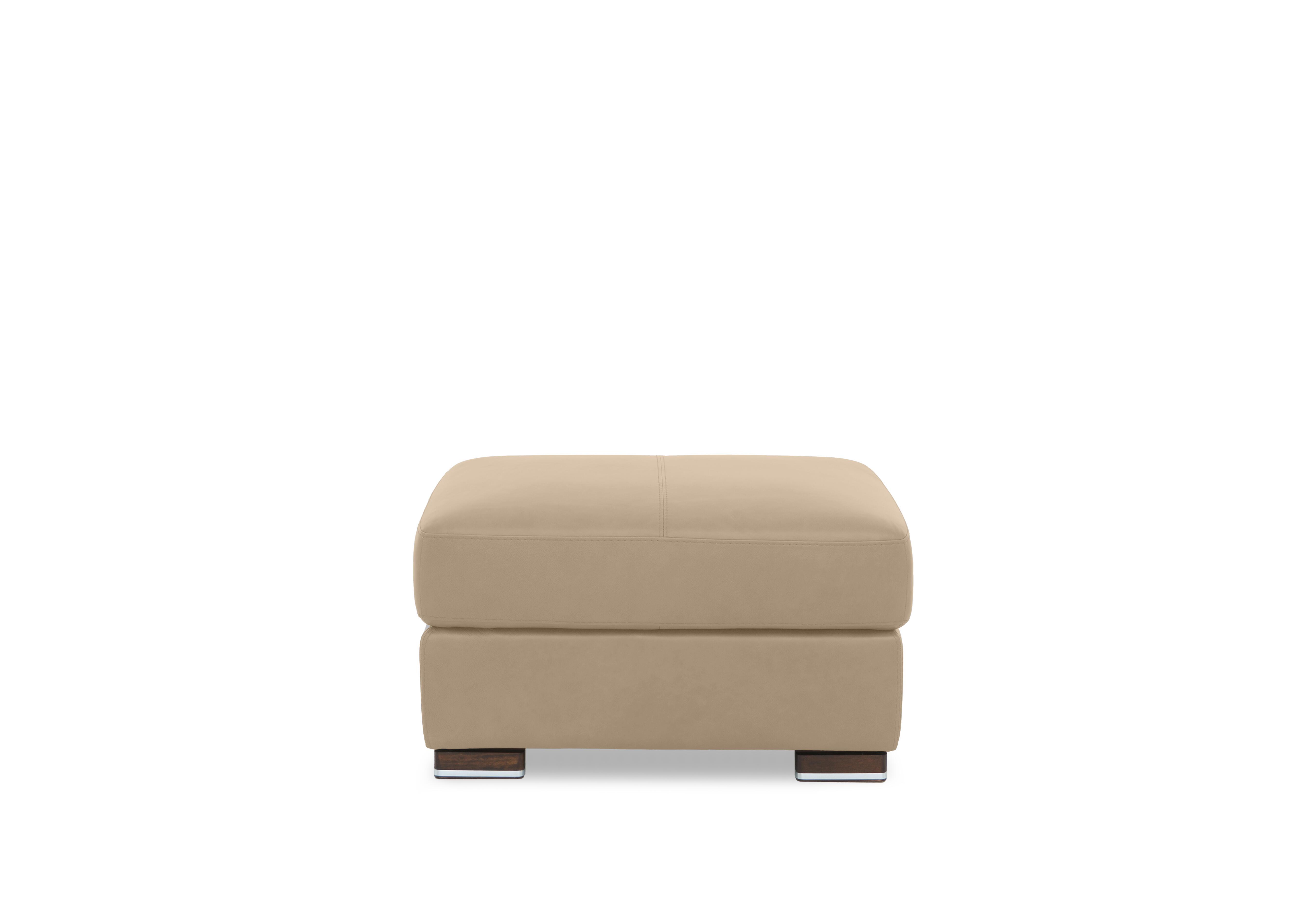 Viali Leather Footstool in Tatto Macchiato 4375 on Furniture Village