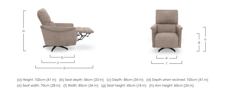 Viali Fabric Swivel Chair in  on Furniture Village