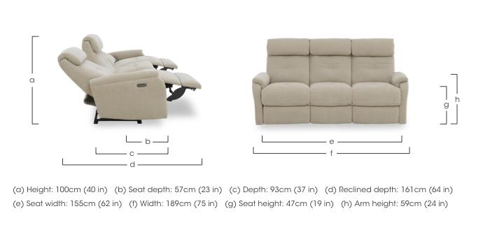 Compact Collection Titch Fabric 3 Seater Sofa in  on Furniture Village