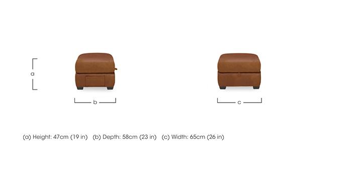 Compact Collection Titch Leather Storage Footstool in  on Furniture Village
