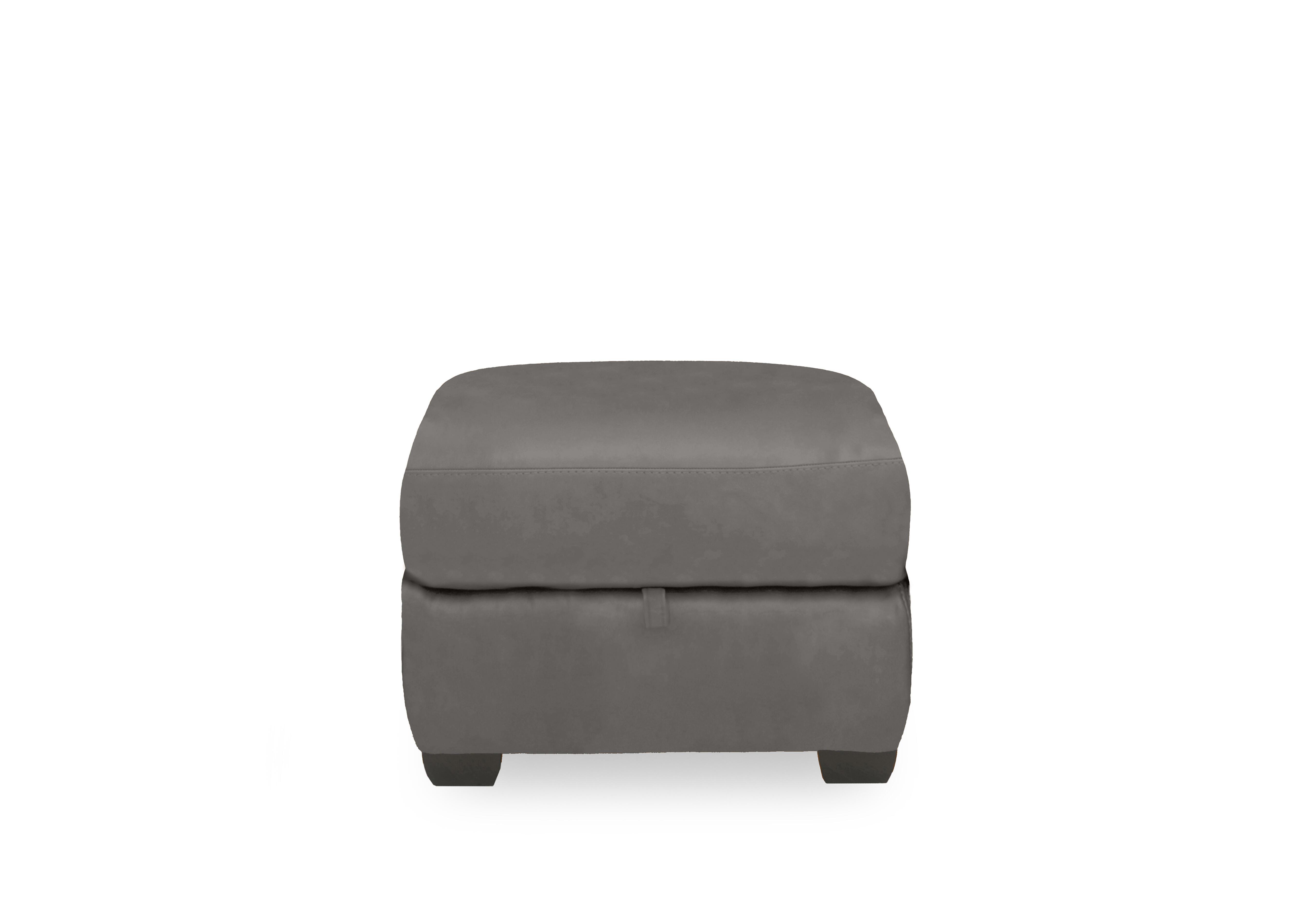 Compact Collection Titch Leather Storage Footstool in Bv-042e Elephant on Furniture Village