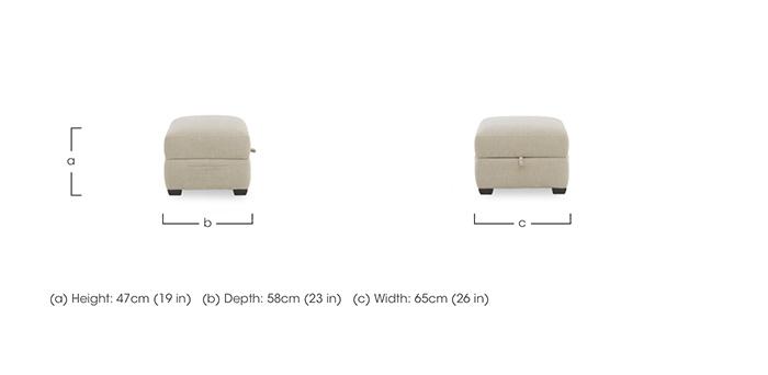 Compact Collection Titch Fabric Storage Footstool in  on Furniture Village