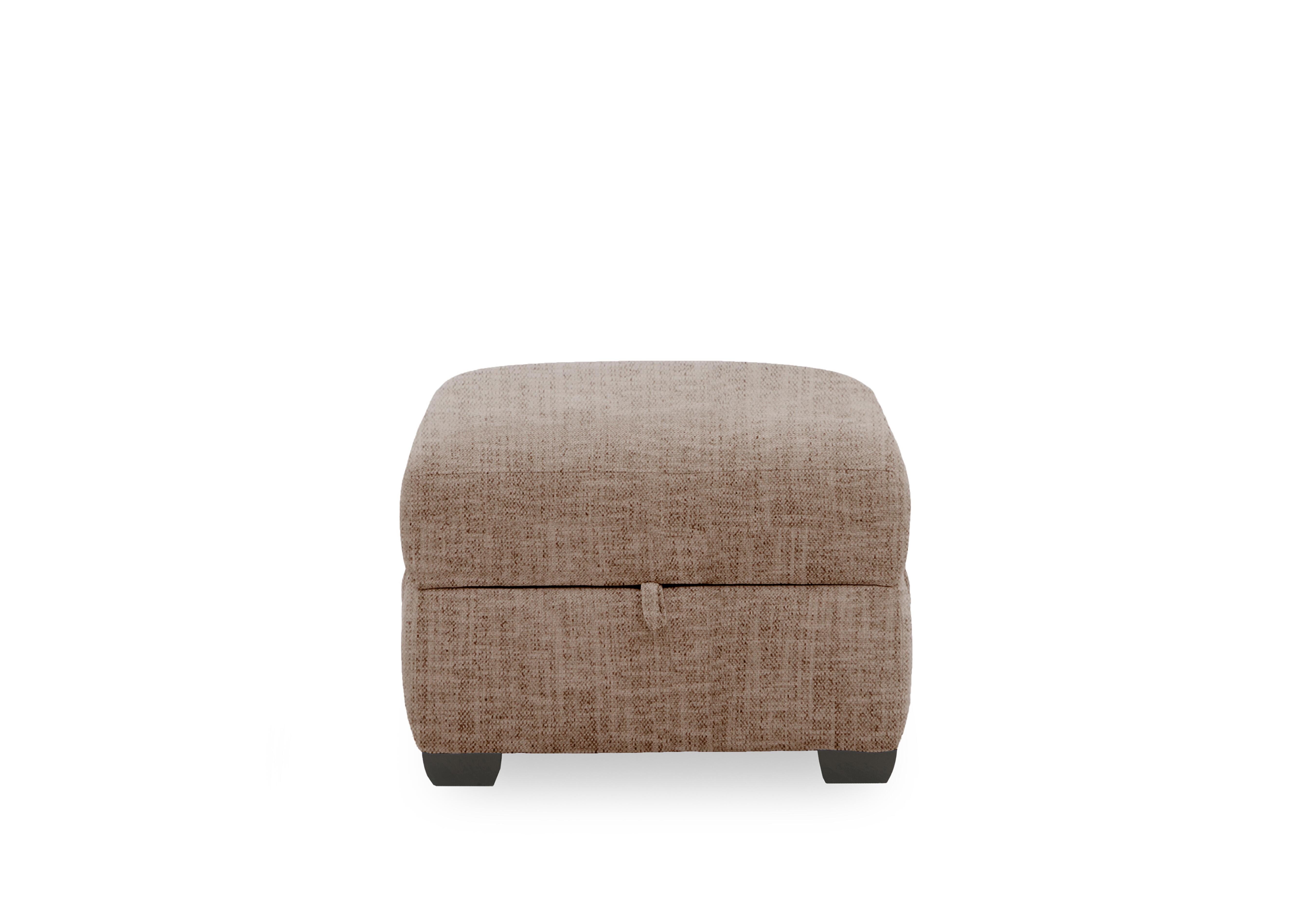 Compact Collection Titch Fabric Storage Footstool in Fab-Mga-R13 Light Brown on Furniture Village