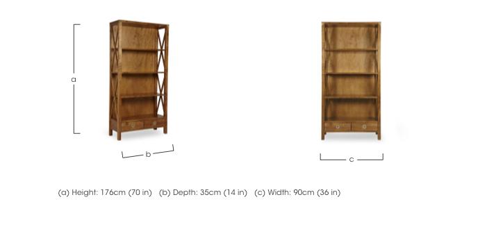 Balmoral 2 Drawer Single Bookcase in  on Furniture Village