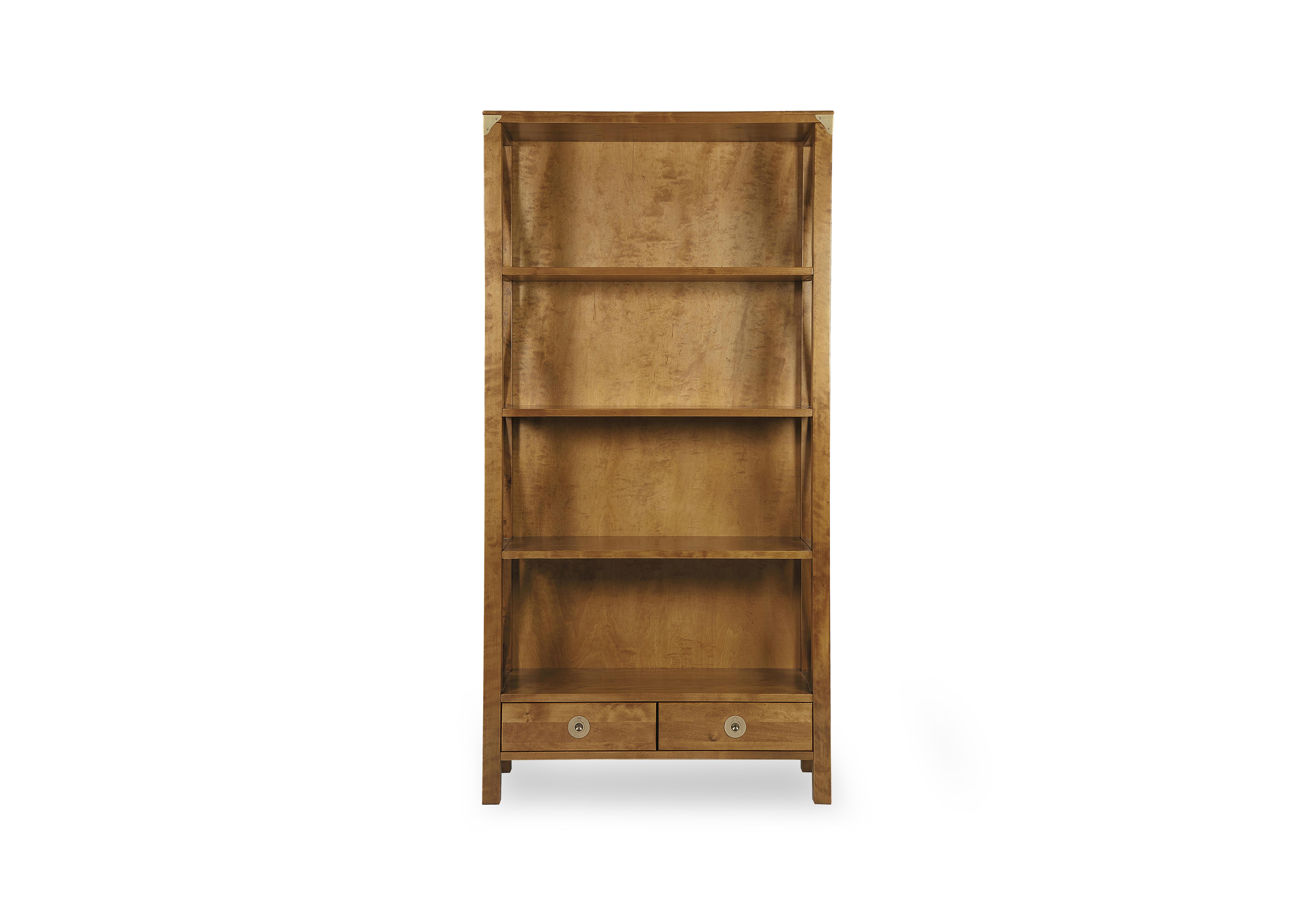 Balmoral 2 Drawer Single Bookcase in Honey on Furniture Village