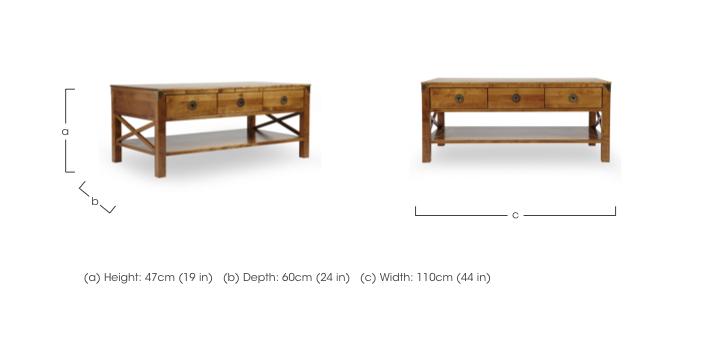 Balmoral 3 Drawer Coffee Table in  on Furniture Village