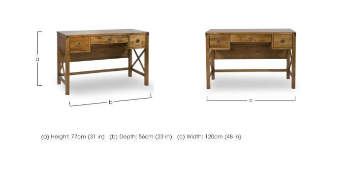 Balmoral 3 Drawer Desk in  on Furniture Village