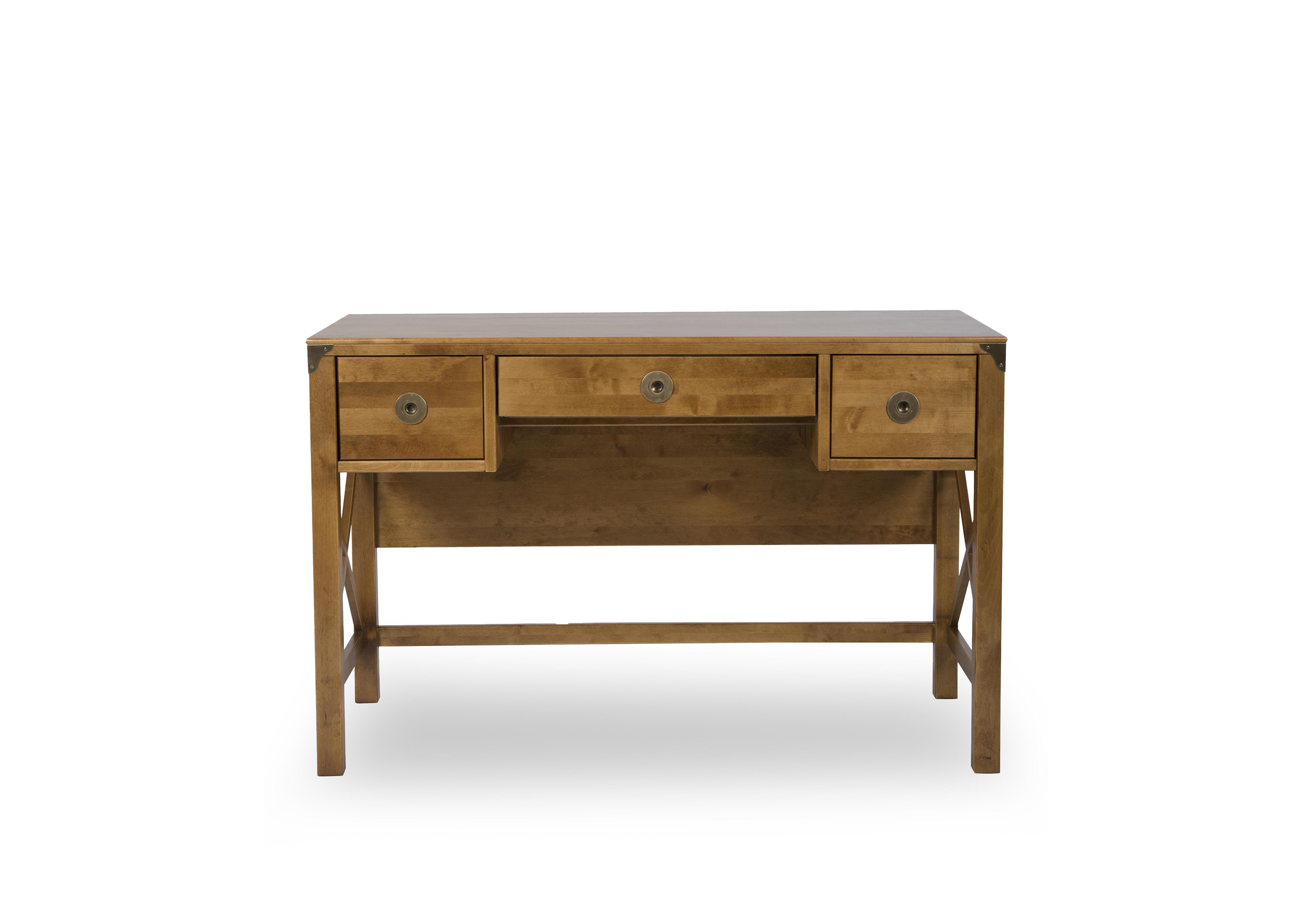 Balmoral 3 Drawer Desk in Honey on Furniture Village