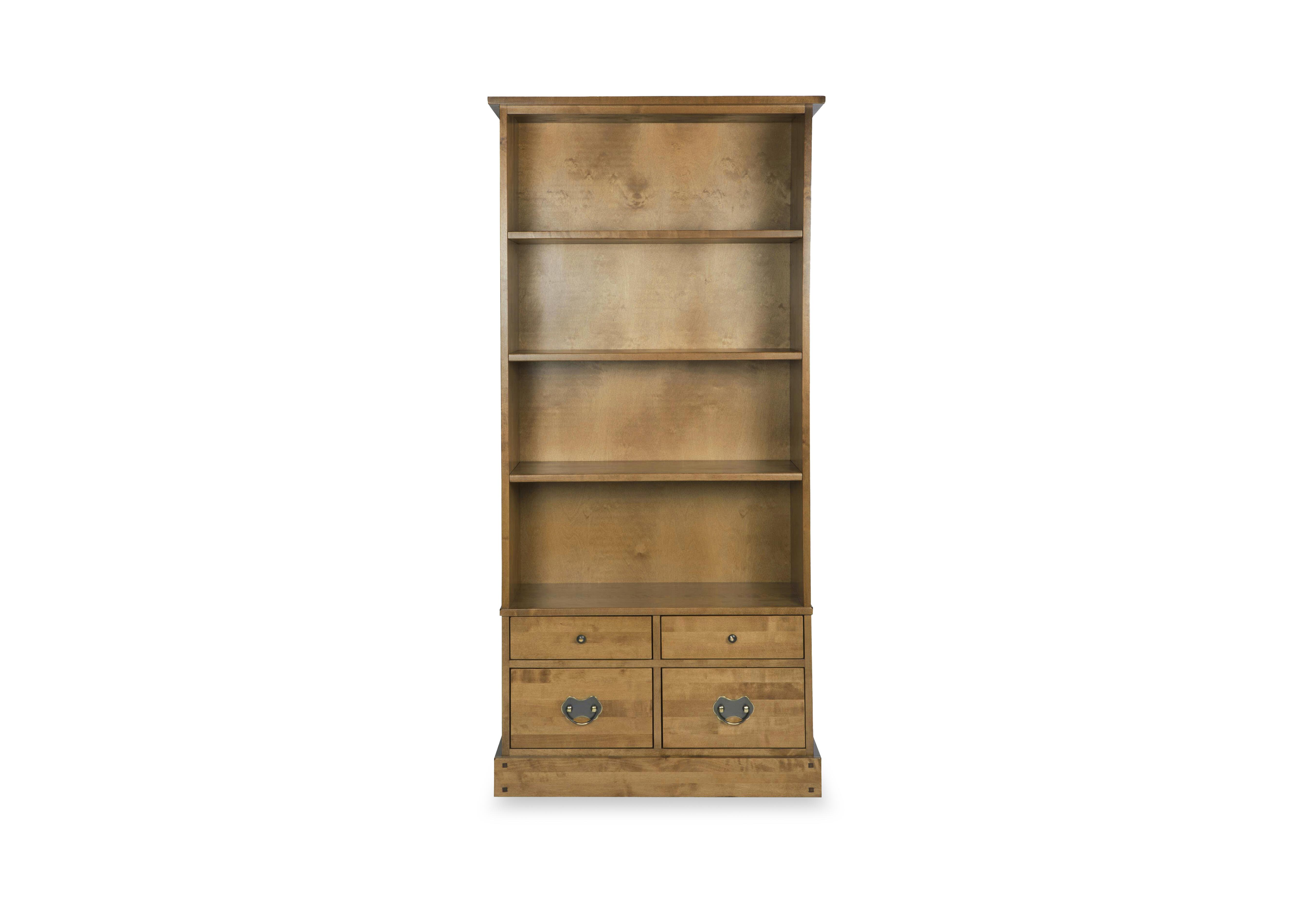 Garrat 4 Drawer Single Bookcase in Honey on Furniture Village