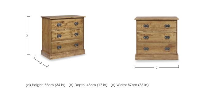 Garrat 3 Drawer Chest in  on Furniture Village