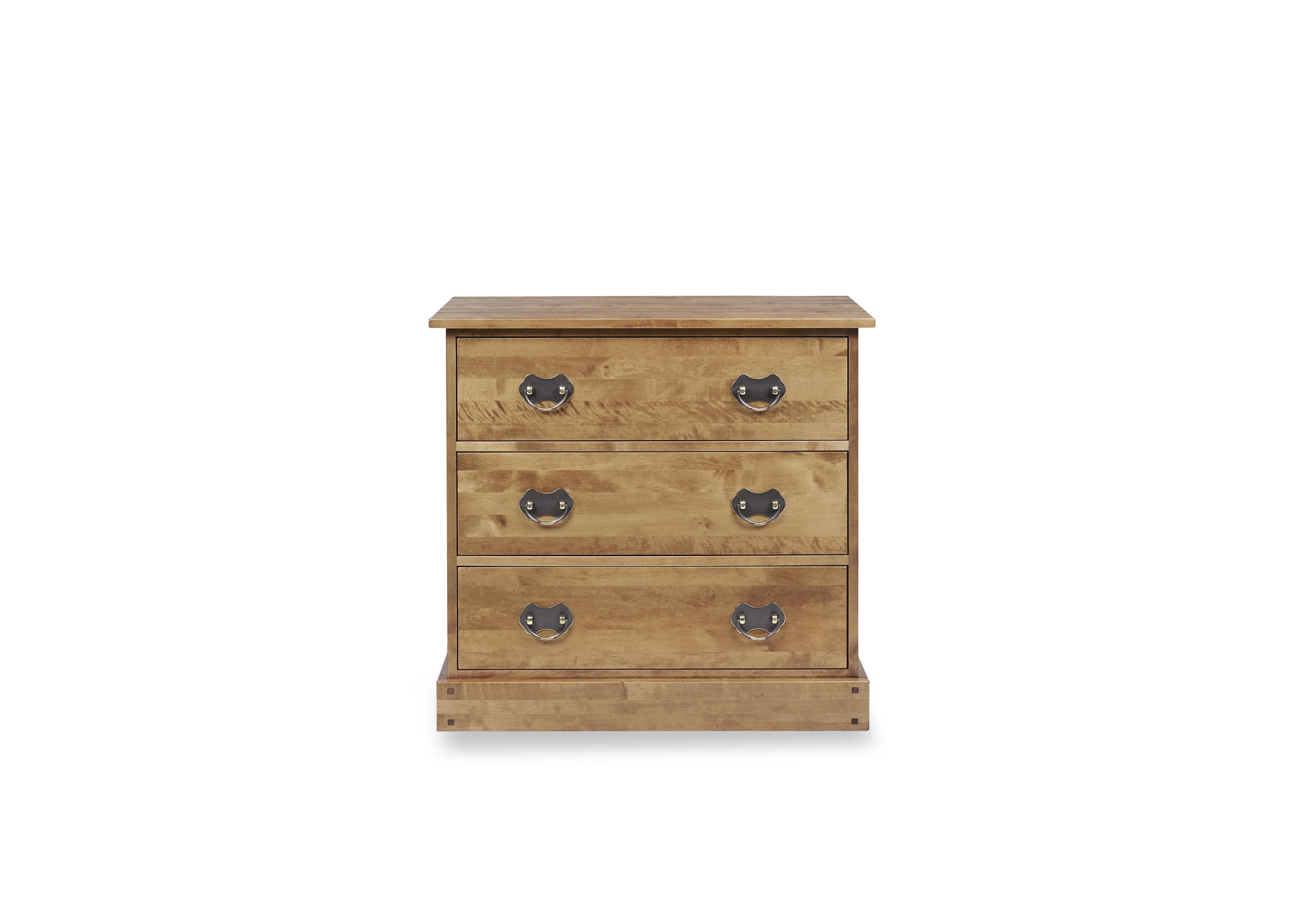 Garrat 3 Drawer Chest in Honey on Furniture Village