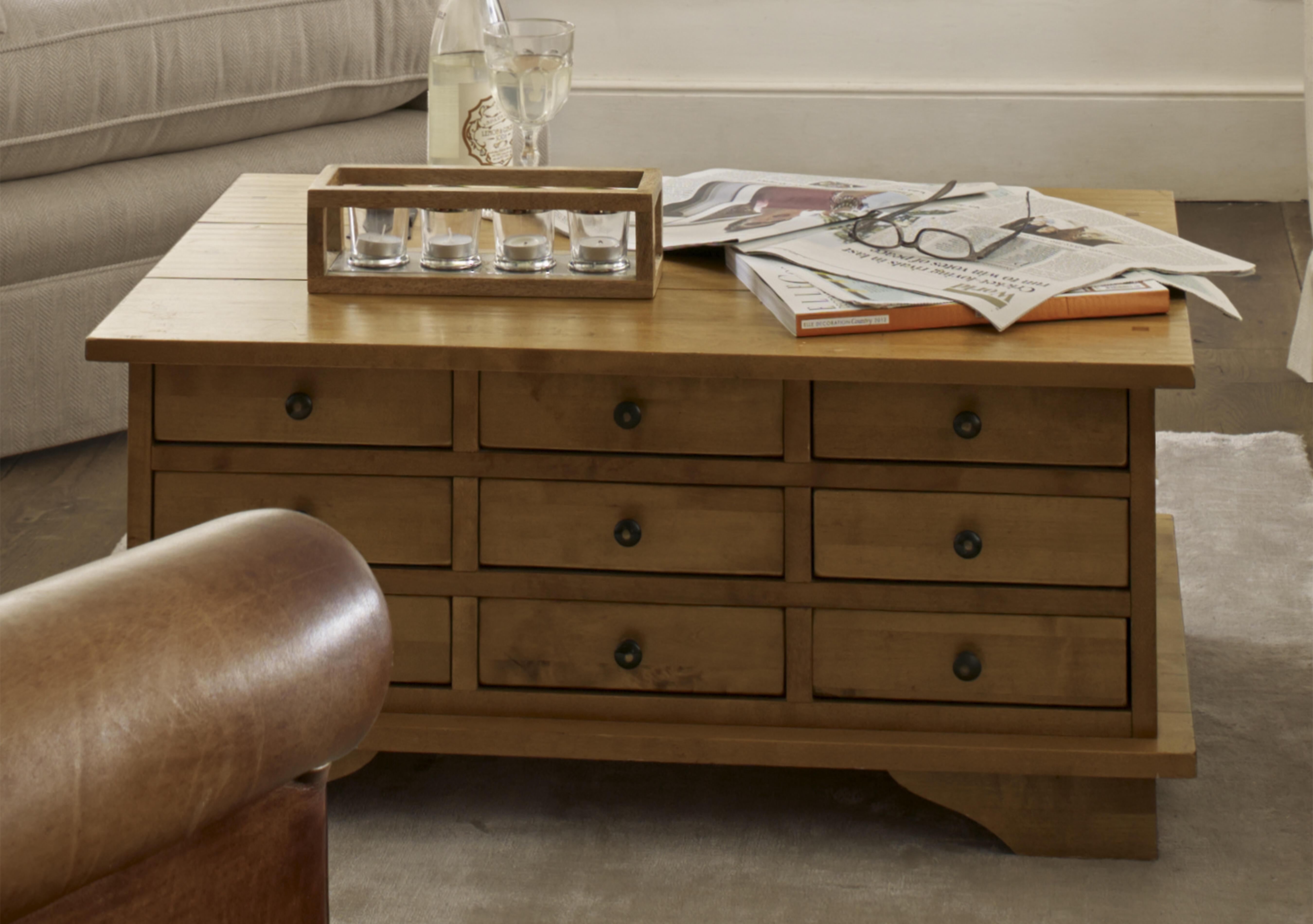 Garrat 9 Drawer Coffee Table in  on Furniture Village