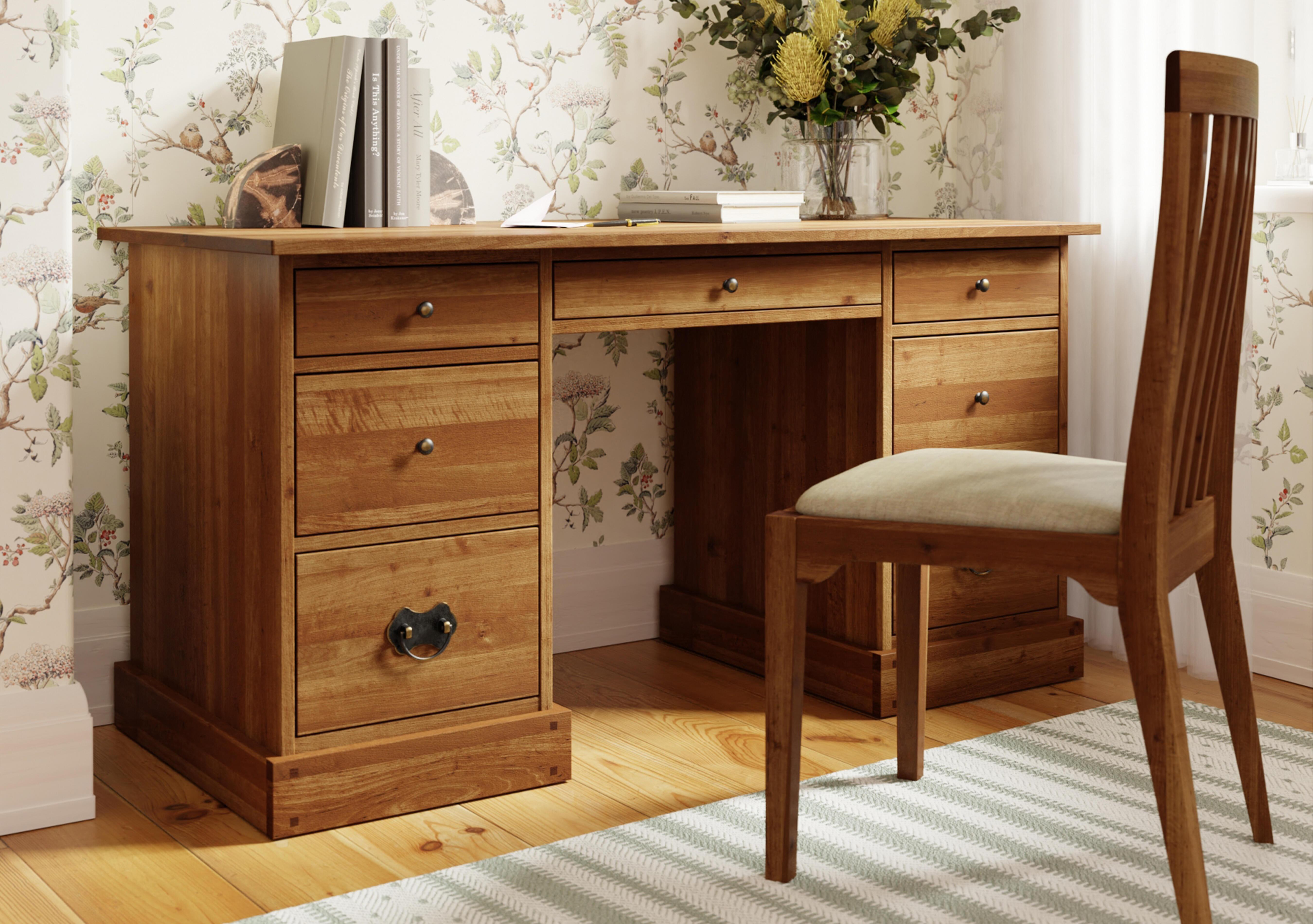 Garrat 7 Drawer Desk in  on Furniture Village