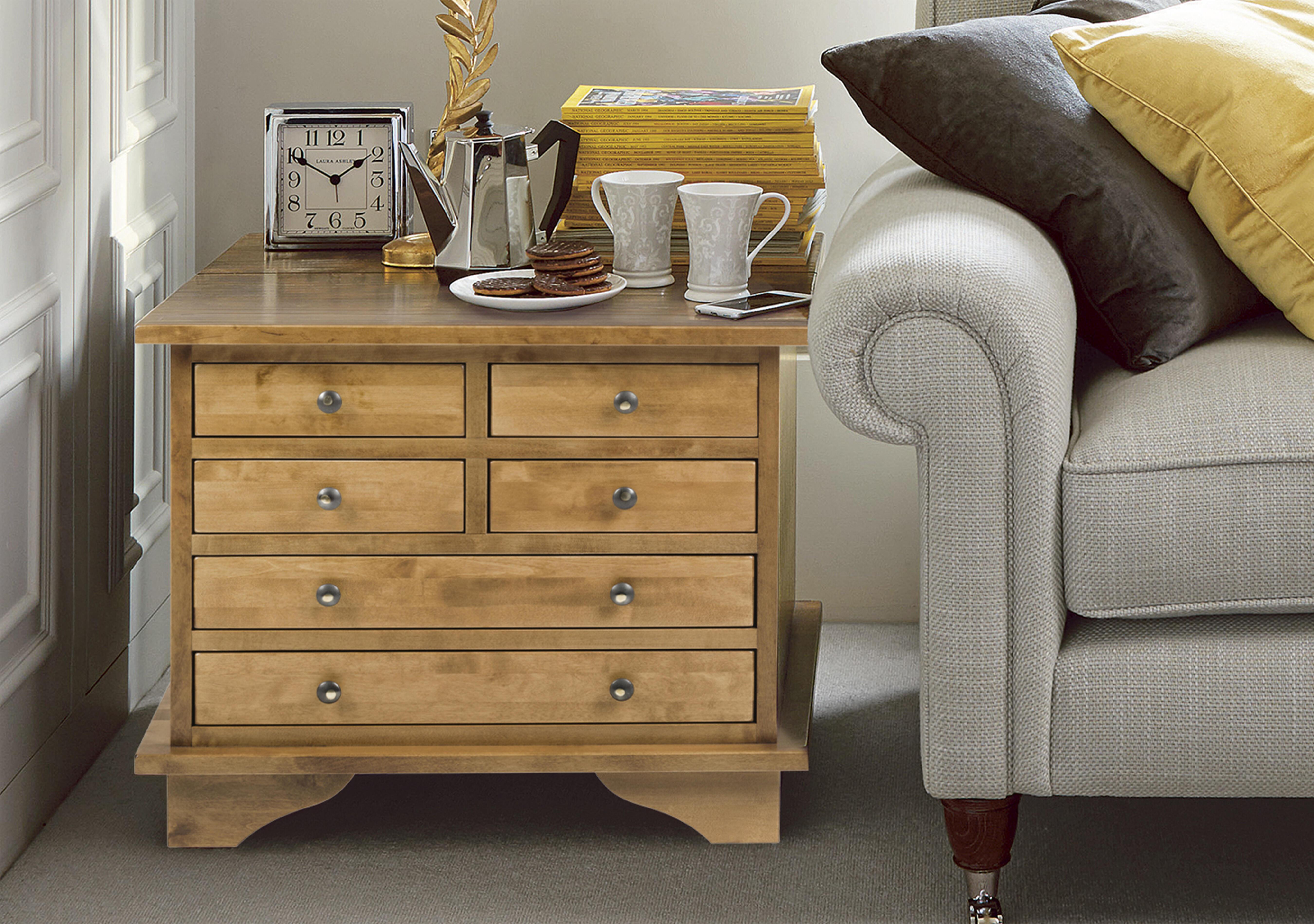Garrat 6 Drawer Lamp Table in  on Furniture Village