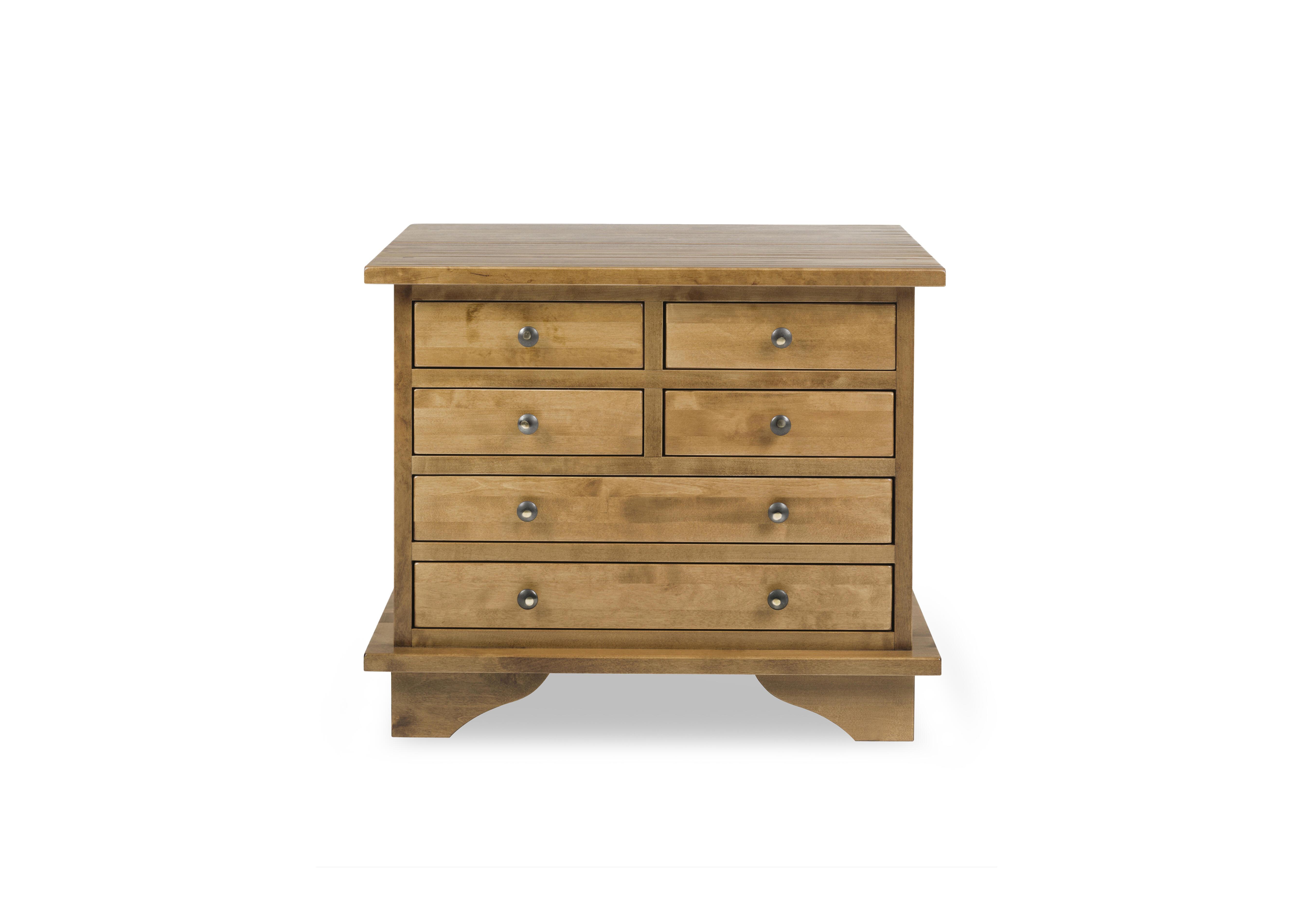 Garrat 6 Drawer Lamp Table in Honey on Furniture Village