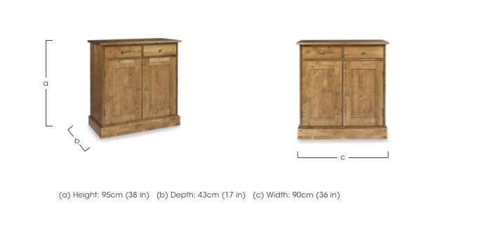 Garrat 2 Door 2 Drawer Narrow Sideboard in  on Furniture Village