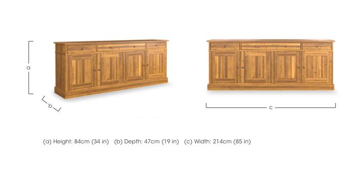 Garrat 4 Door 3 Drawer Sideboard in  on Furniture Village