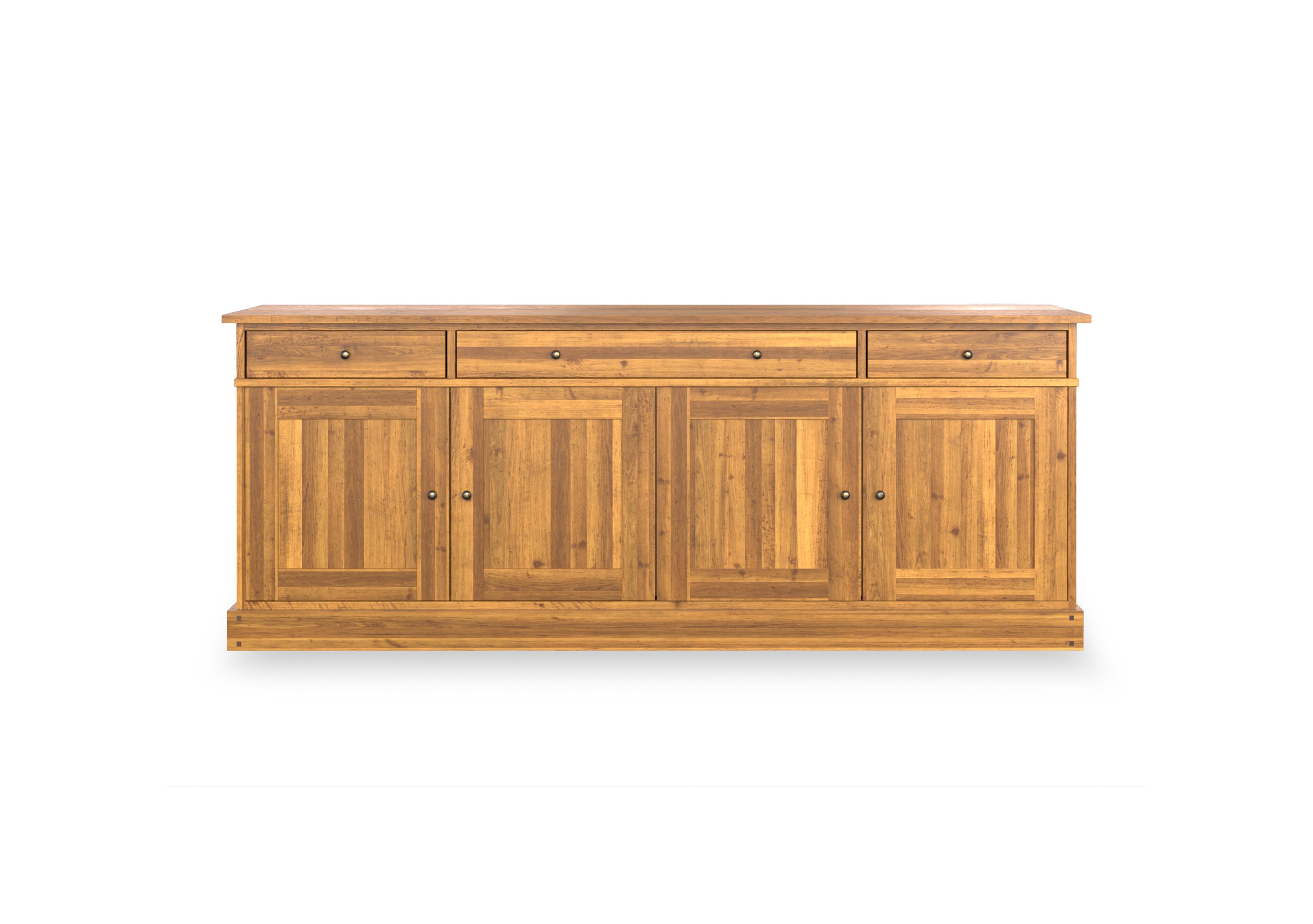 Garrat 4 Door 3 Drawer Sideboard in Honey on Furniture Village