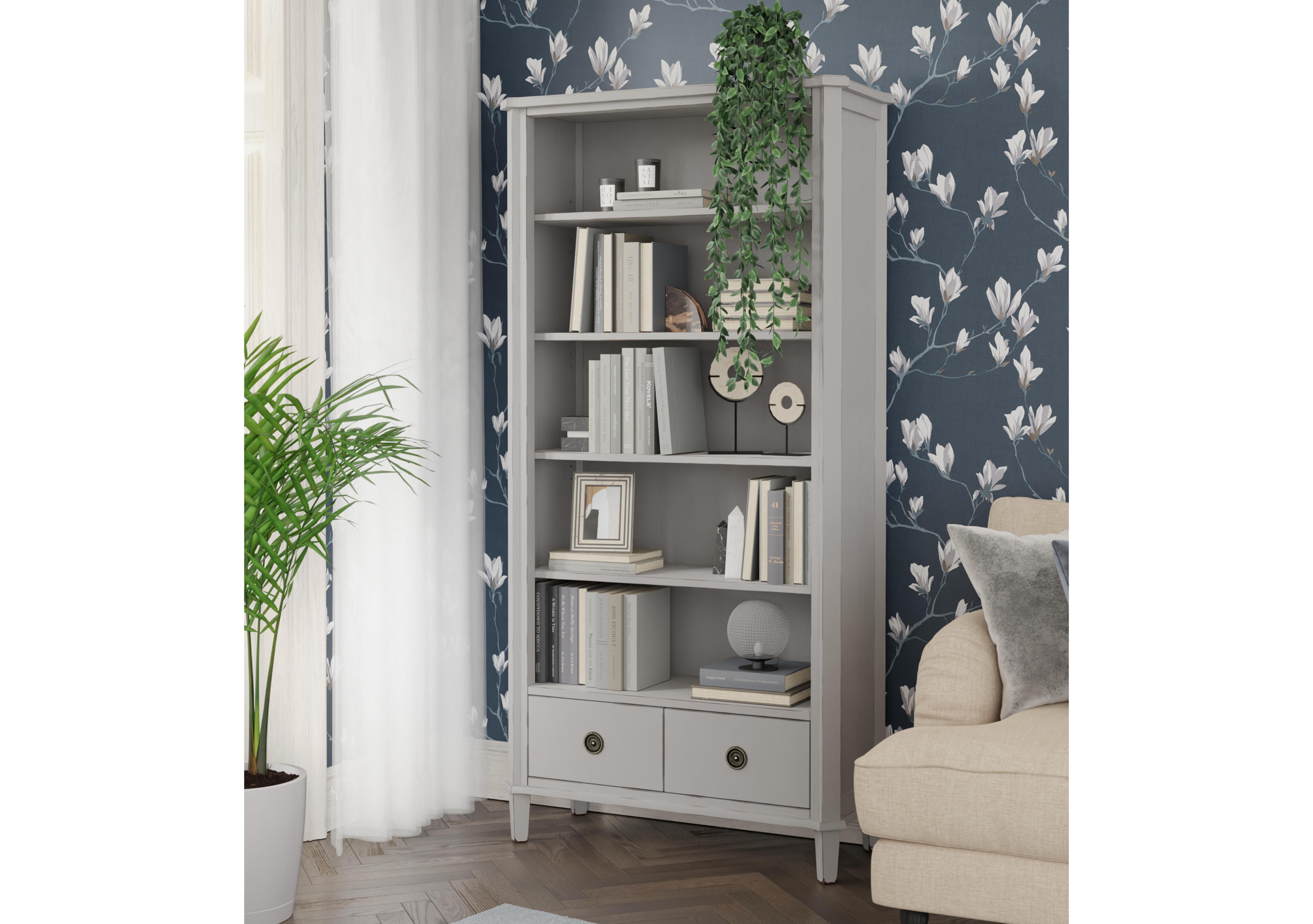 Henshaw 2 Drawer Single Bookcase in  on Furniture Village