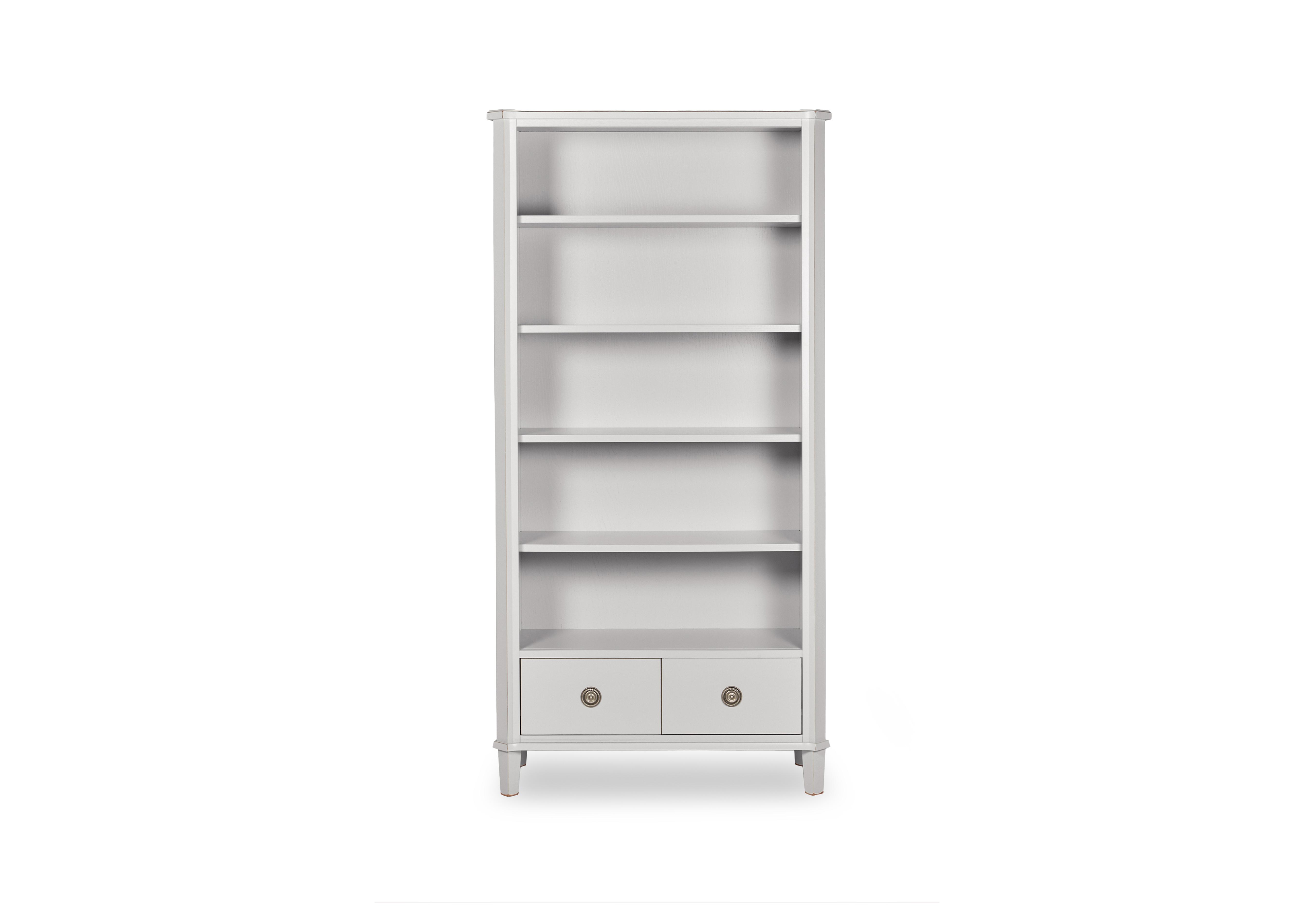 Henshaw 2 Drawer Single Bookcase in Pale Steel on Furniture Village