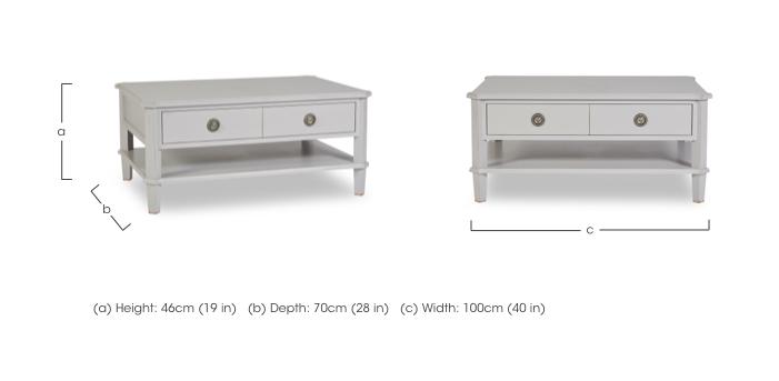 Henshaw 2 Drawer Coffee Table in  on Furniture Village