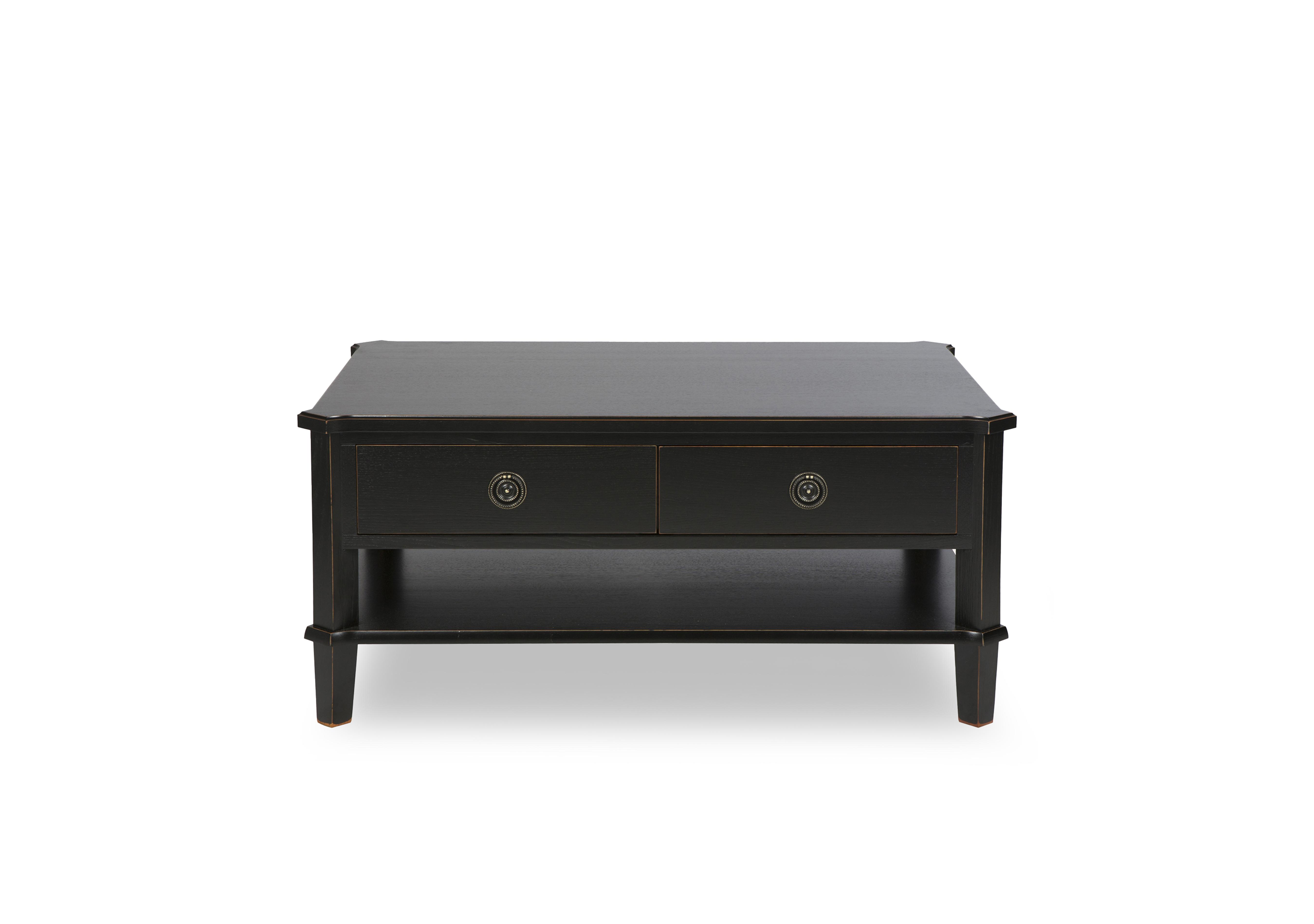 Henshaw 2 Drawer Coffee Table in Black on Furniture Village
