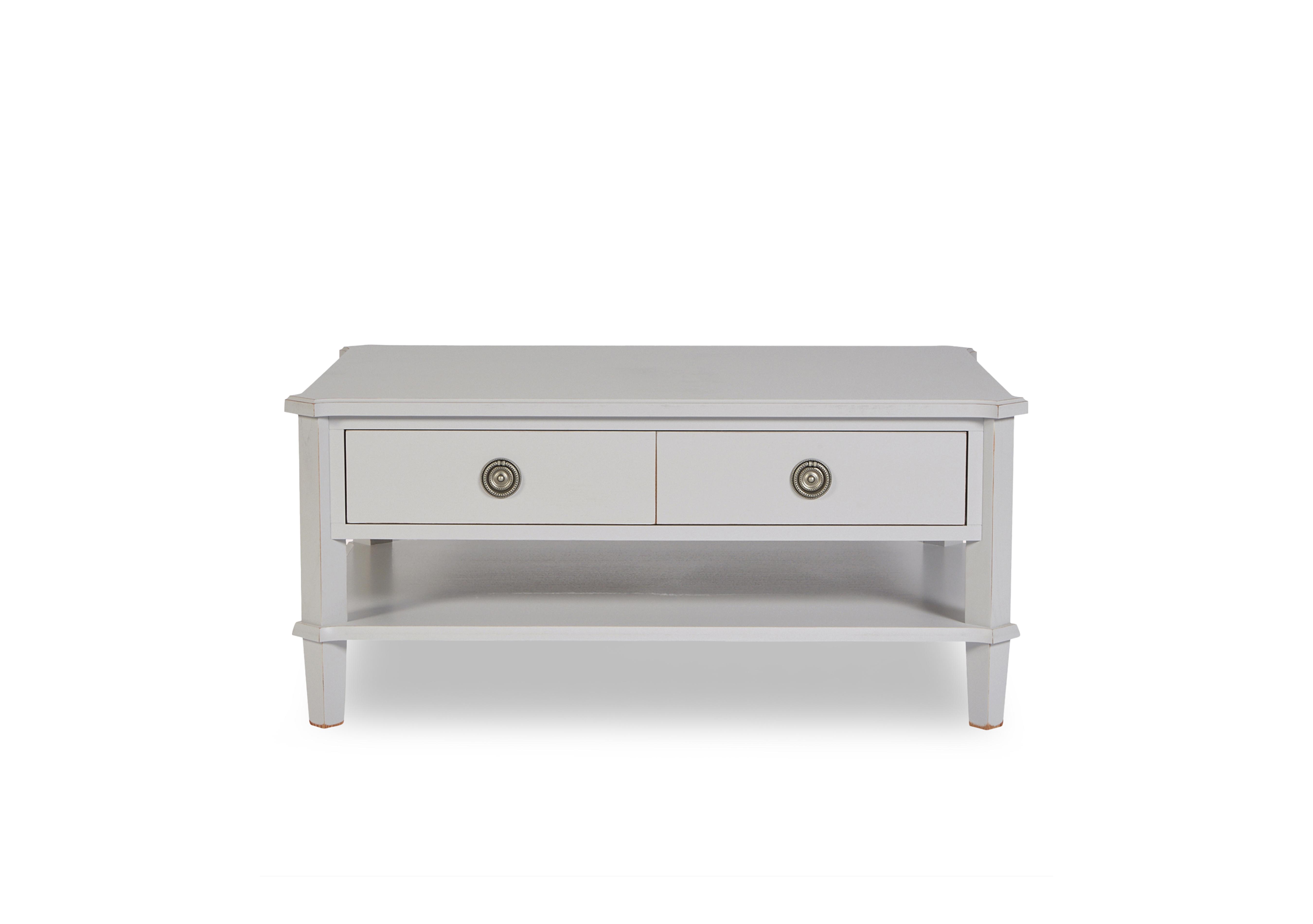 Henshaw 2 Drawer Coffee Table in Pale Steel on Furniture Village