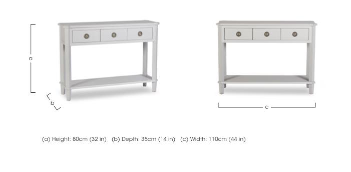 Henshaw 3 Drawer Console Table in  on Furniture Village