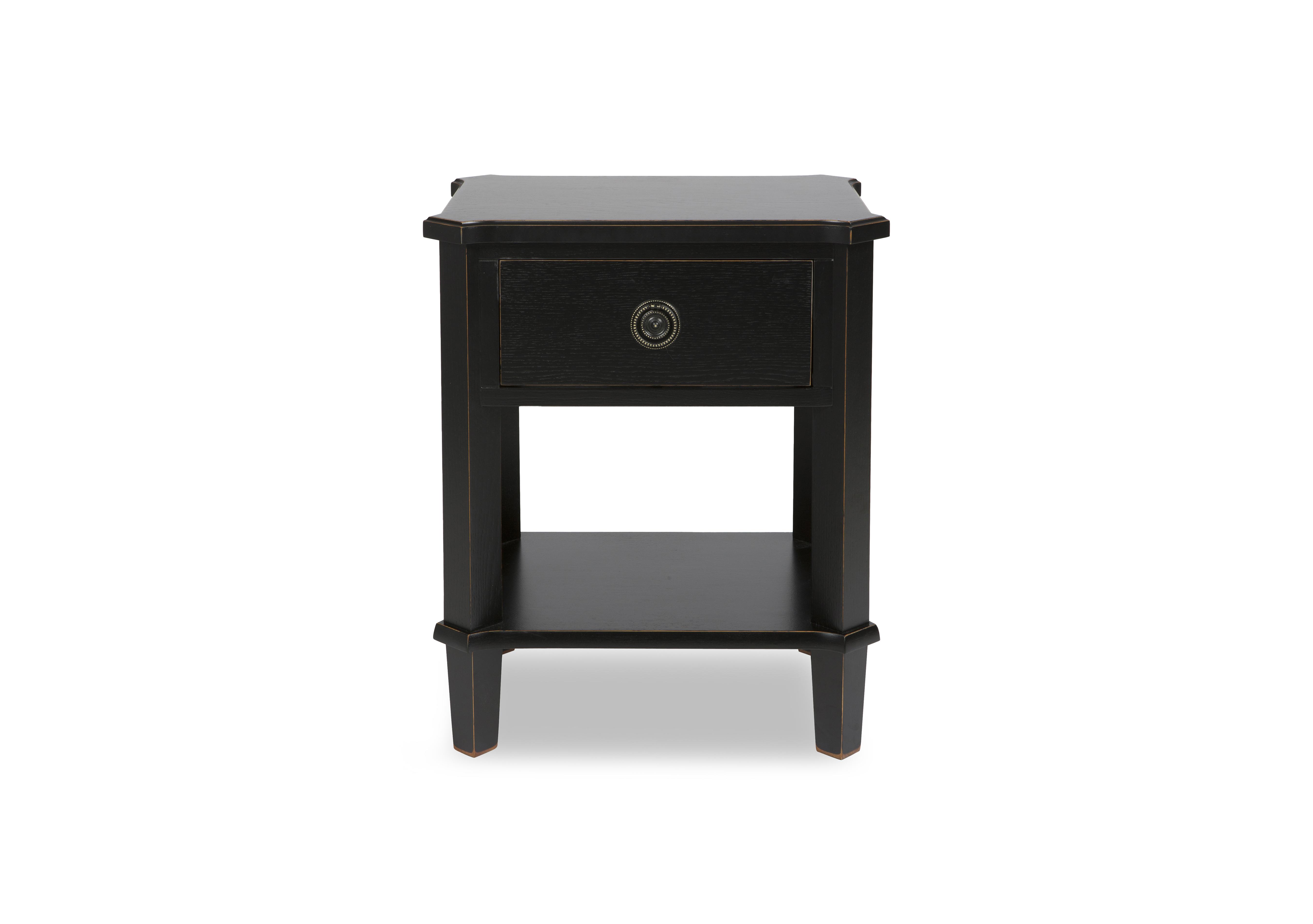 Henshaw 1 Drawer Side Table in Black on Furniture Village
