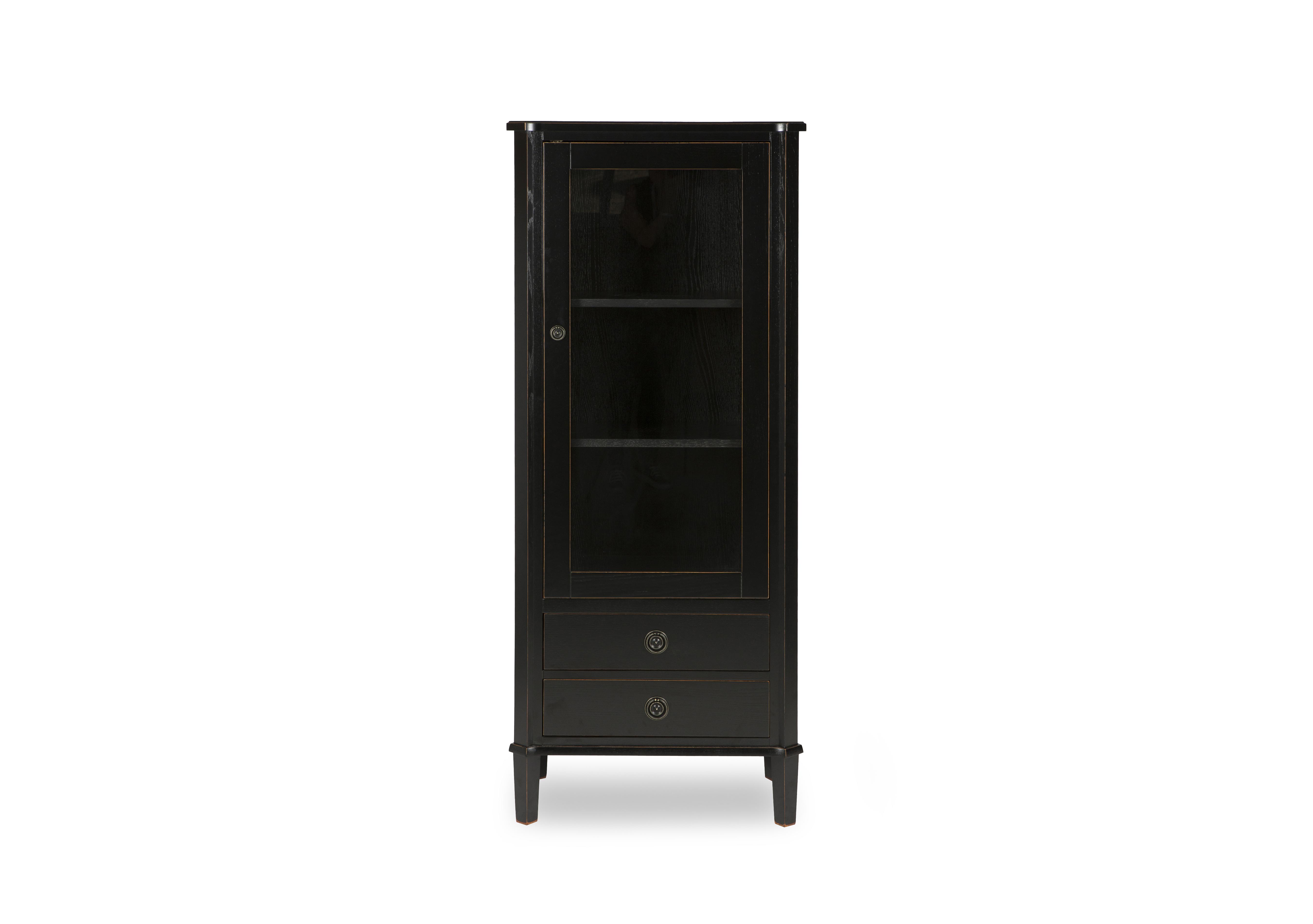 Henshaw 1 Door 2 Drawer Display Unit in Black on Furniture Village