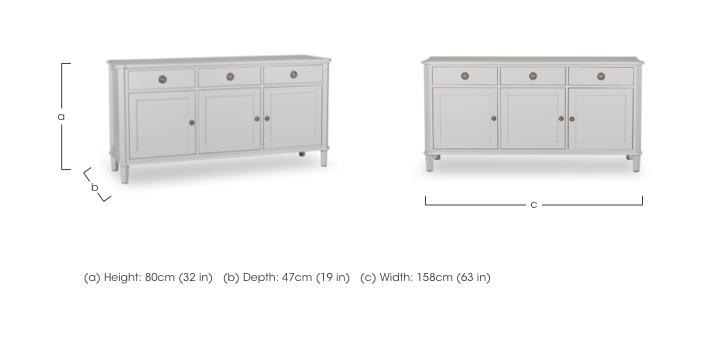 Henshaw 3 Door 3 Drawer Sideboard in  on Furniture Village