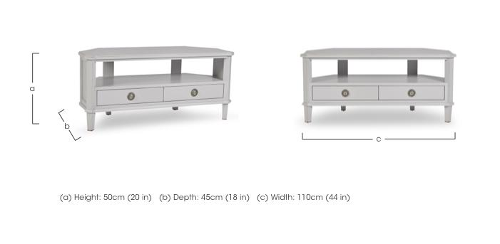 Henshaw 2 Drawer Corner TV Unit in  on Furniture Village