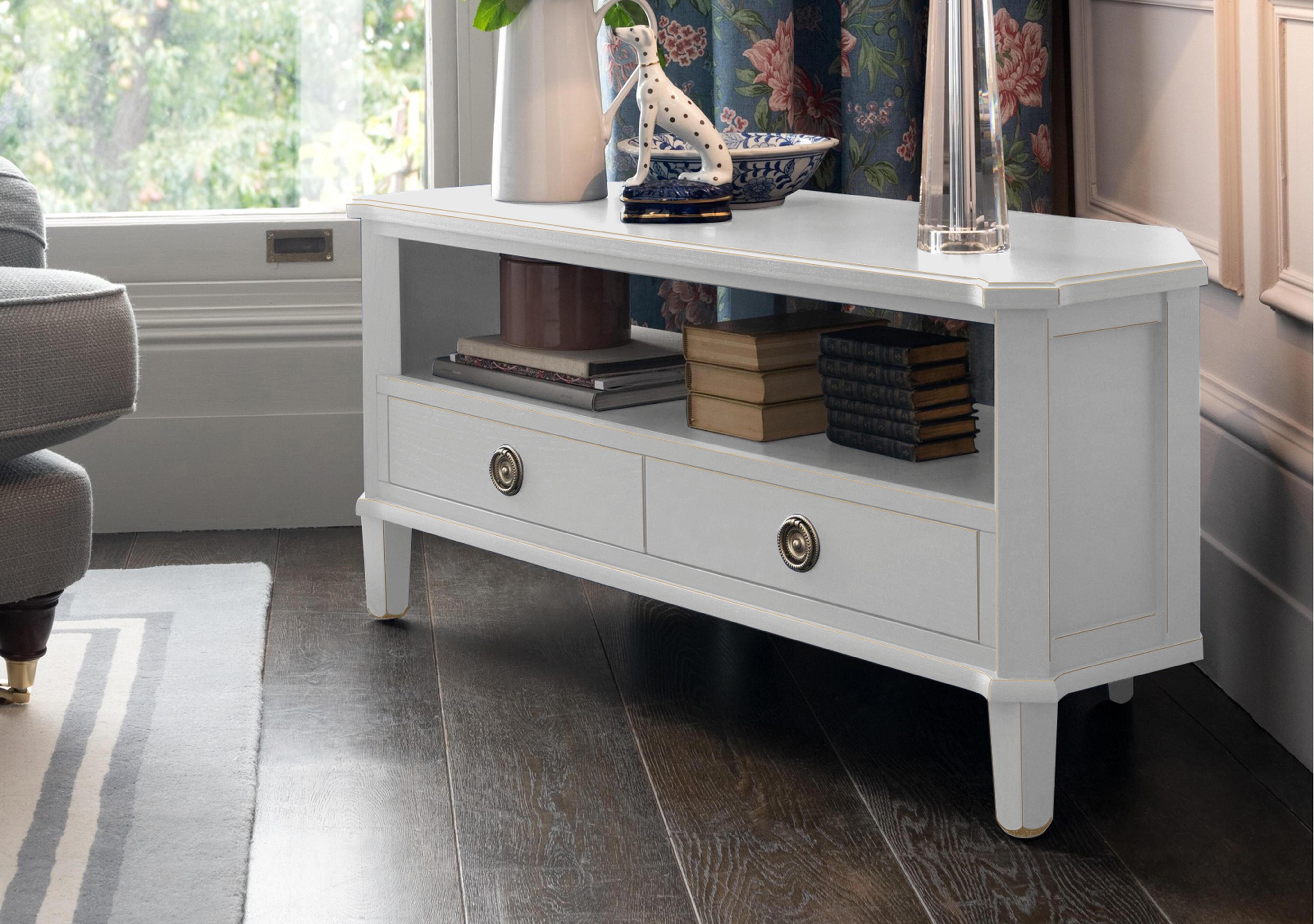 Henshaw 2 Drawer Corner TV Unit in  on Furniture Village