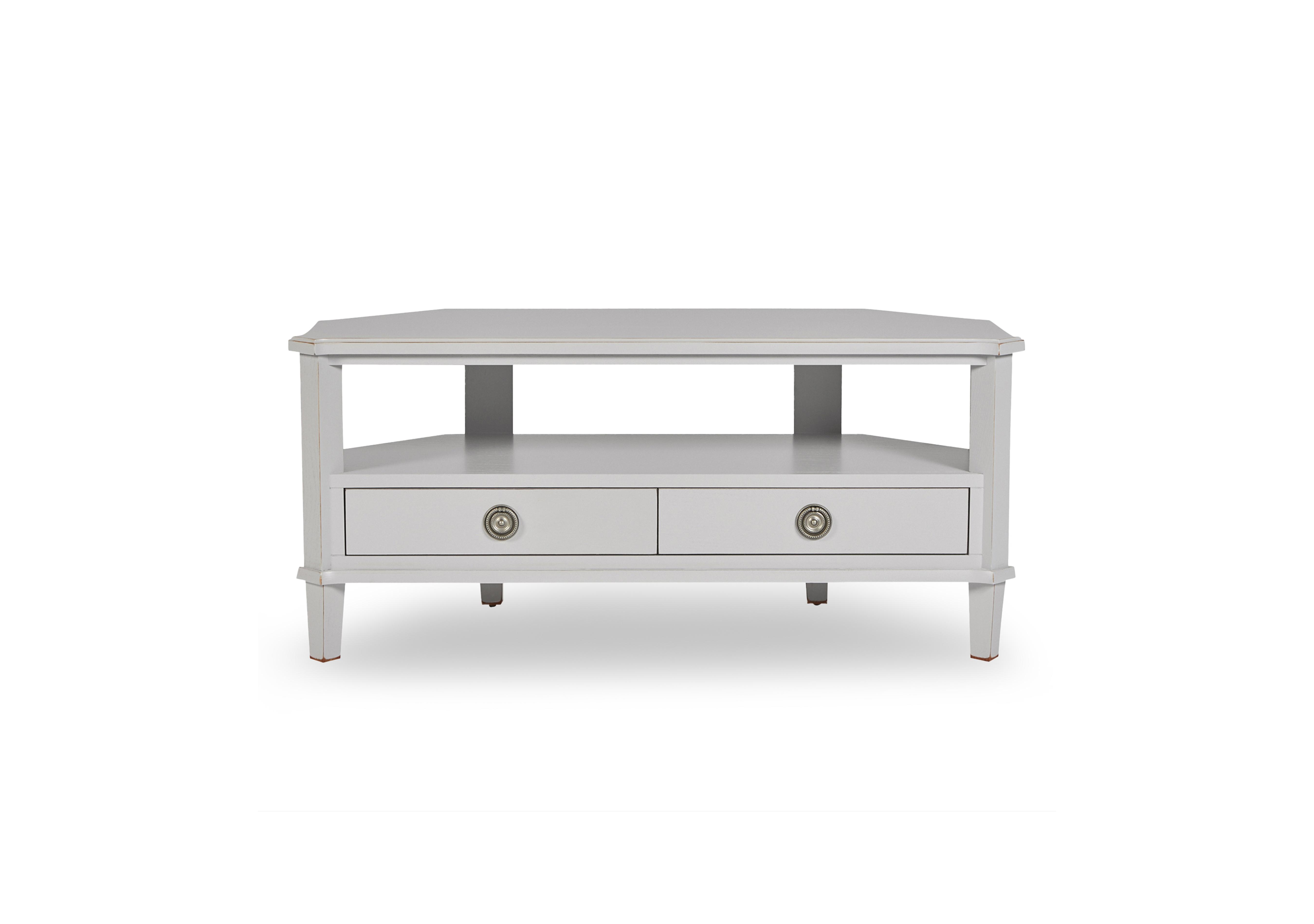 Henshaw 2 Drawer Corner TV Unit in Pale Steel on Furniture Village