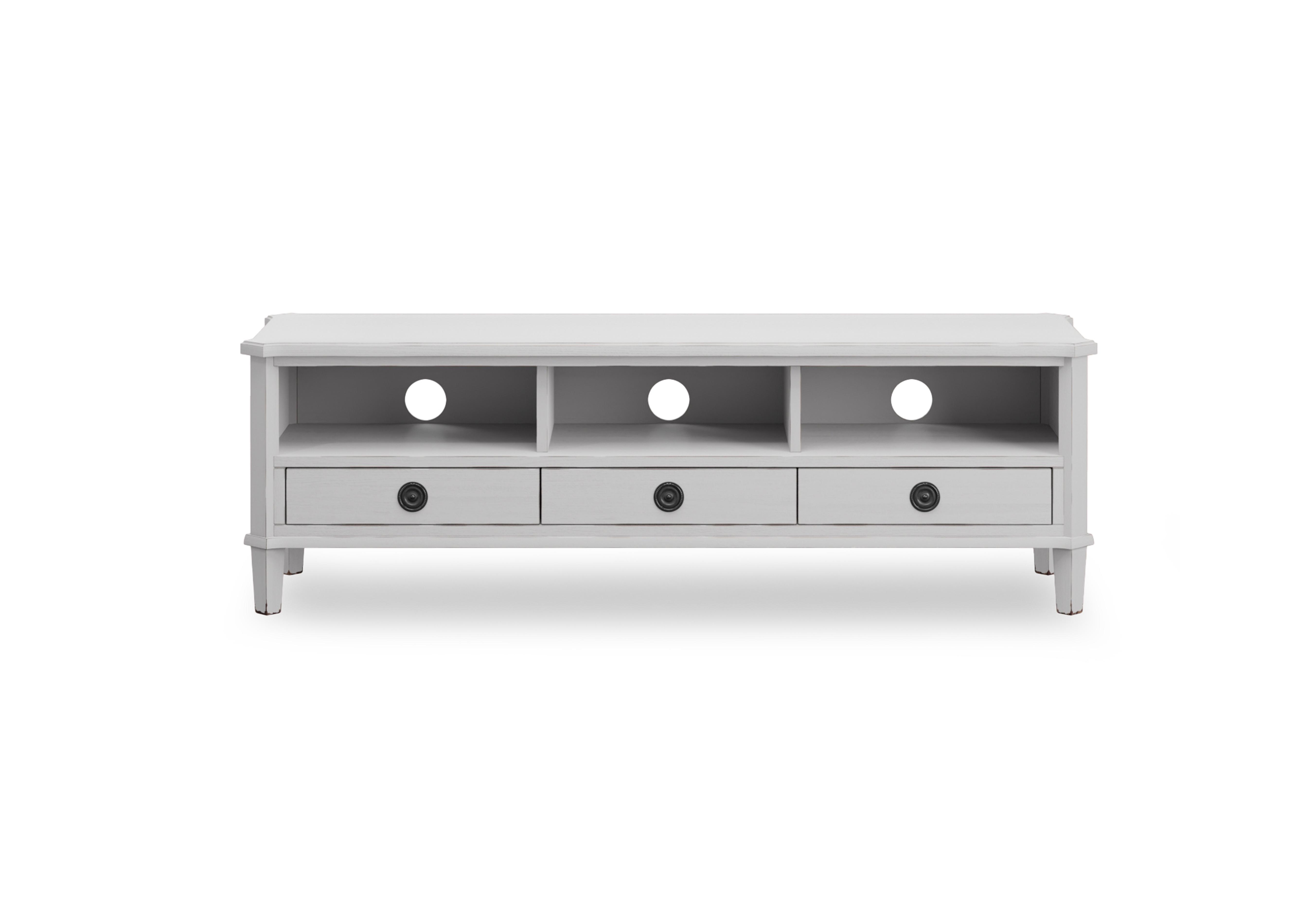 Henshaw 3 Drawer Wide TV Unit in Pale Steel on Furniture Village