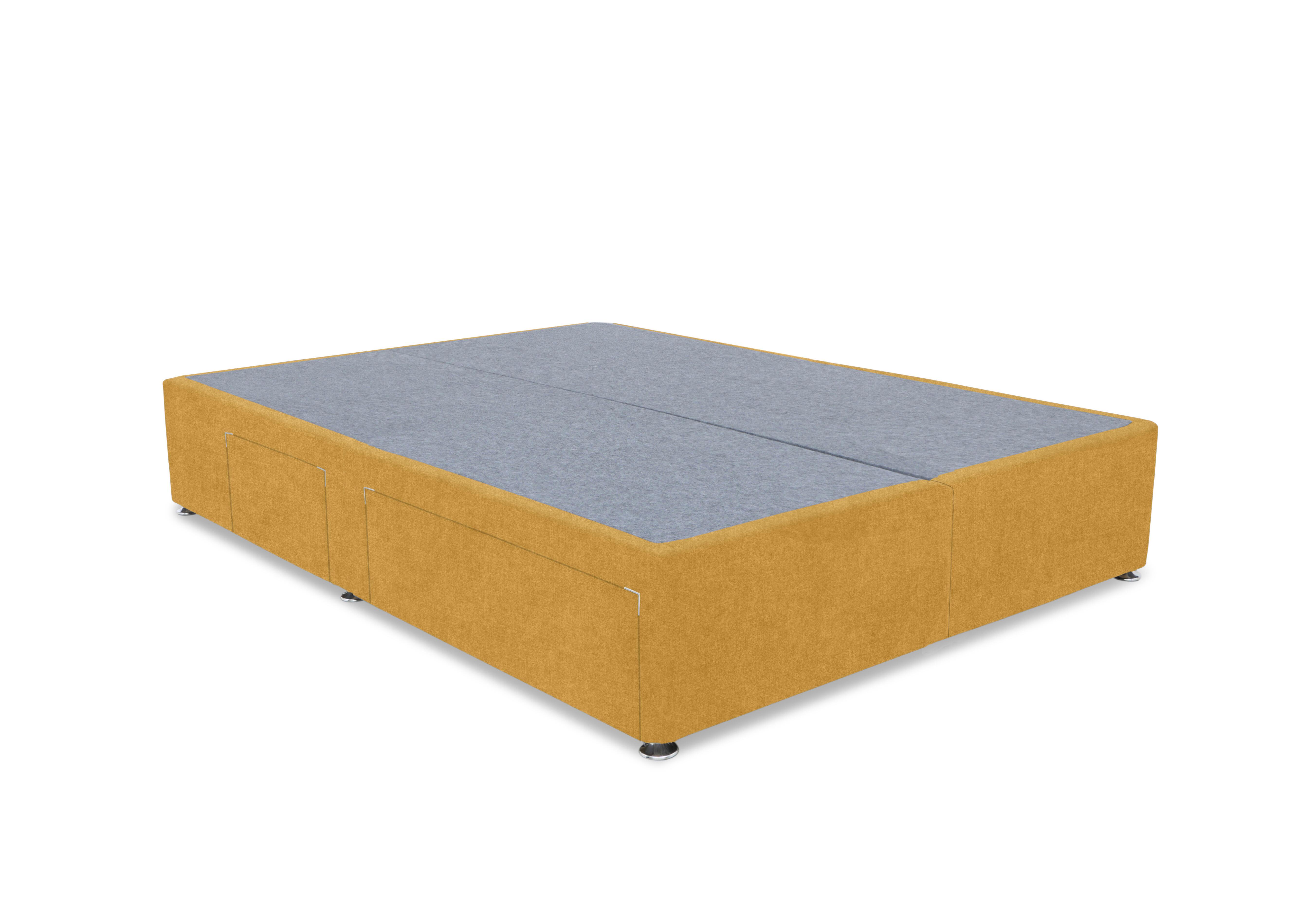 Artisan Premium Platform Top Divan Base in Tweed Mustard on Furniture Village