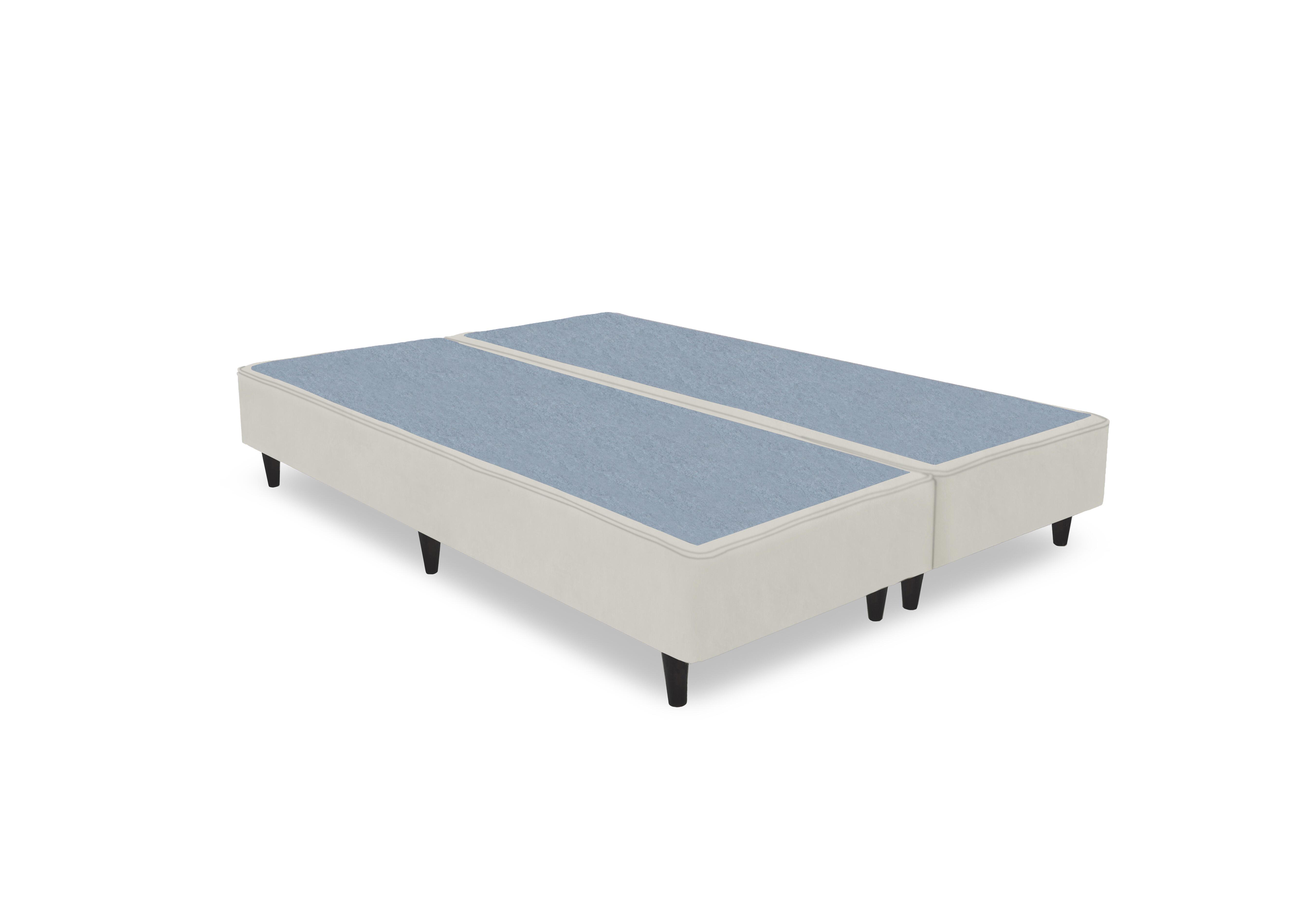 Artisan Premium Platform Top Shallow Divan Base in Aston Linen- Dark Oak Leg on Furniture Village