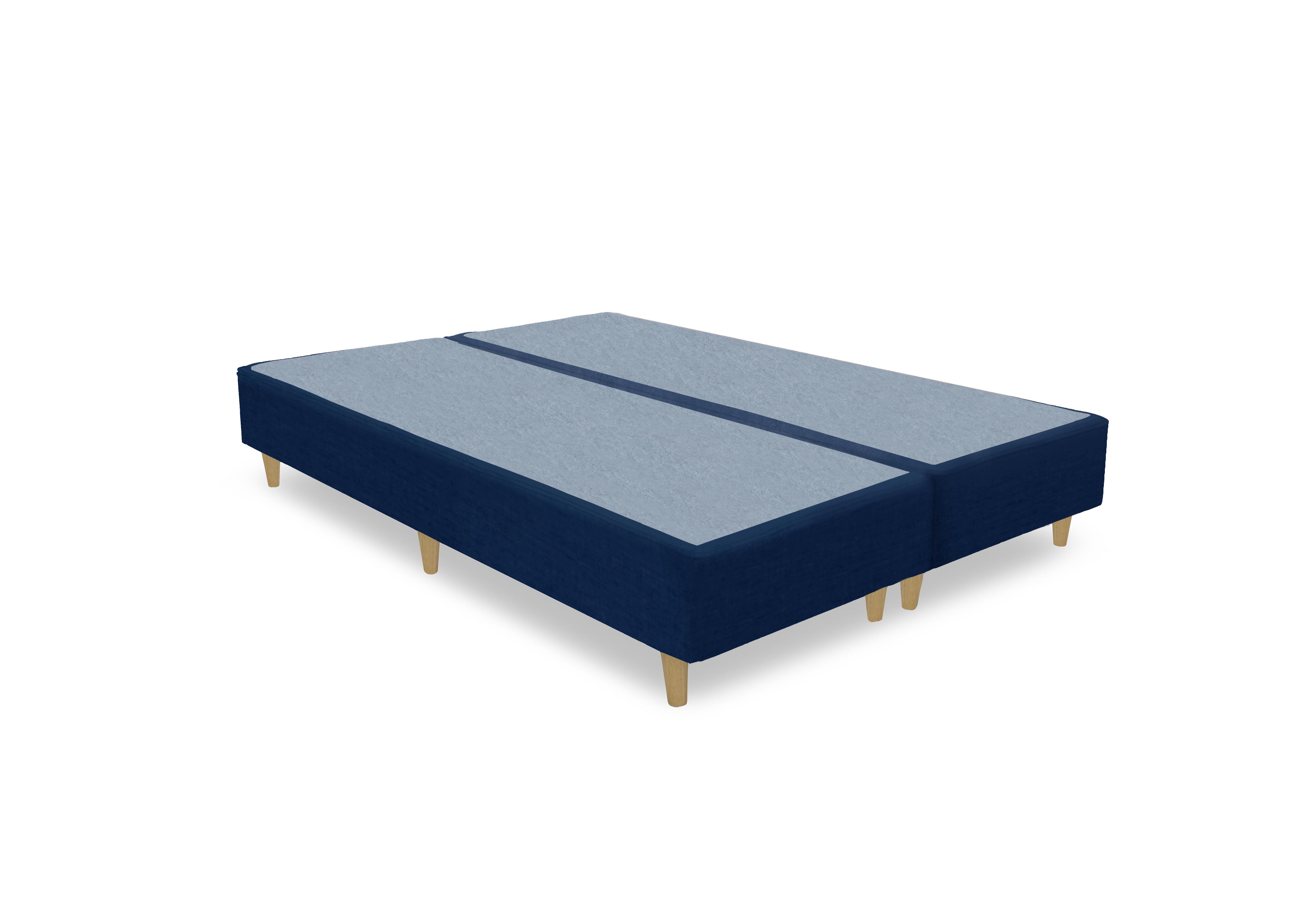 Artisan Premium Platform Top Shallow Divan Base in Aston Navy- Light Oak Leg on Furniture Village