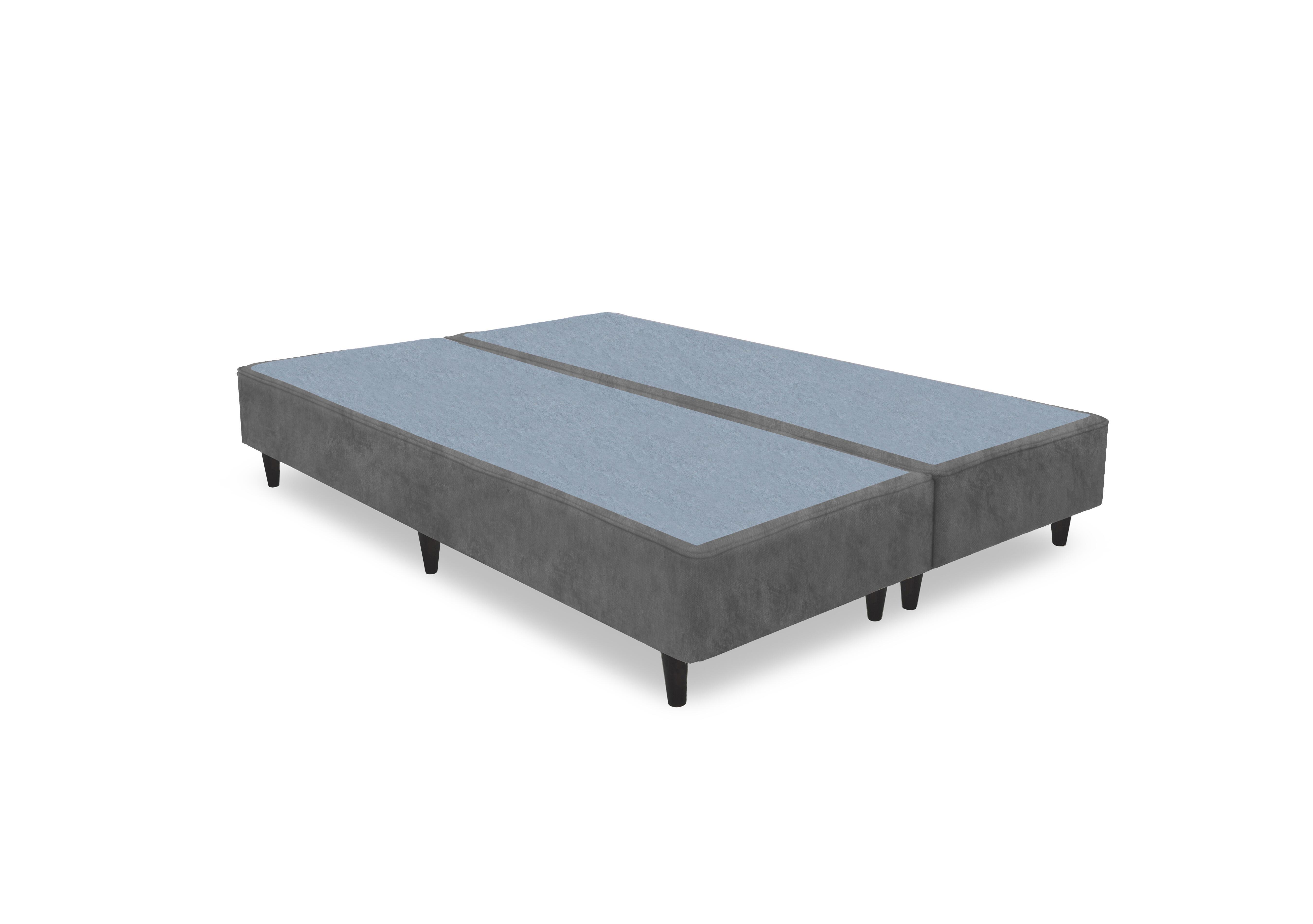 Artisan Premium Platform Top Shallow Divan Base in Dapple Mink- Dark Oak Leg on Furniture Village