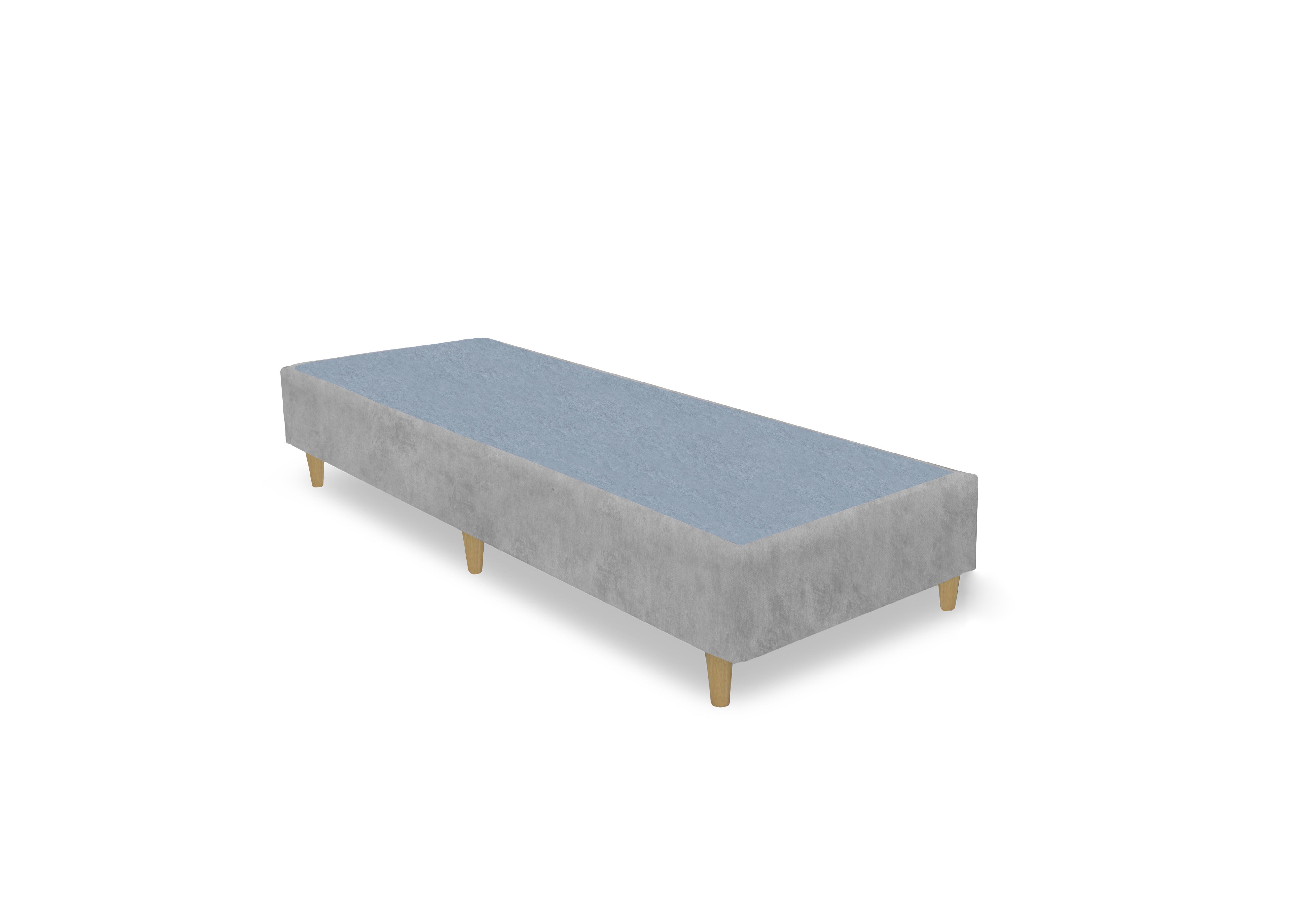 Artisan Premium Platform Top Shallow Divan Base in Dapple Sterling- Light Oak Leg on Furniture Village
