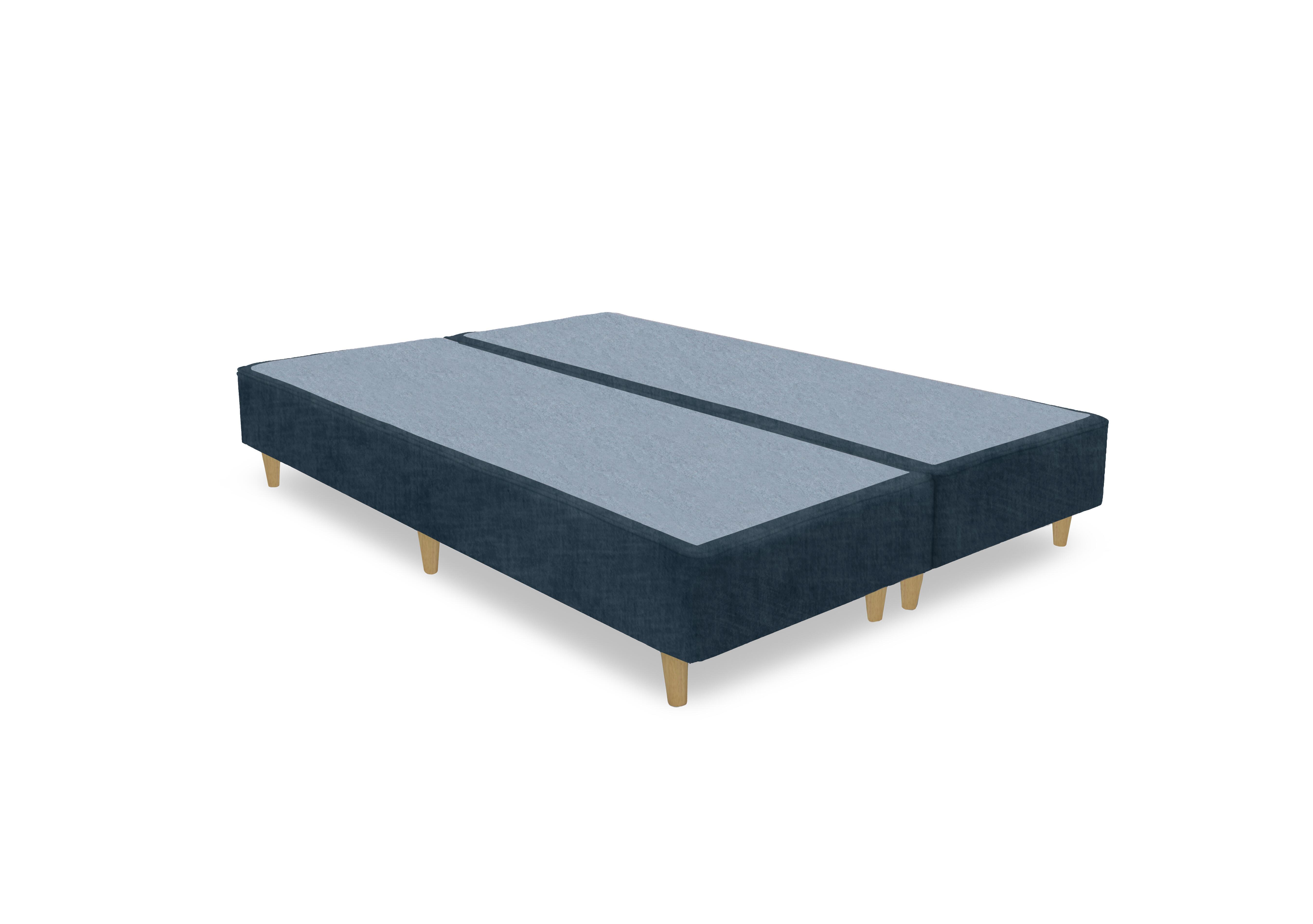 Artisan Premium Platform Top Shallow Divan Base in Granite Blue- Light Oak Leg on Furniture Village