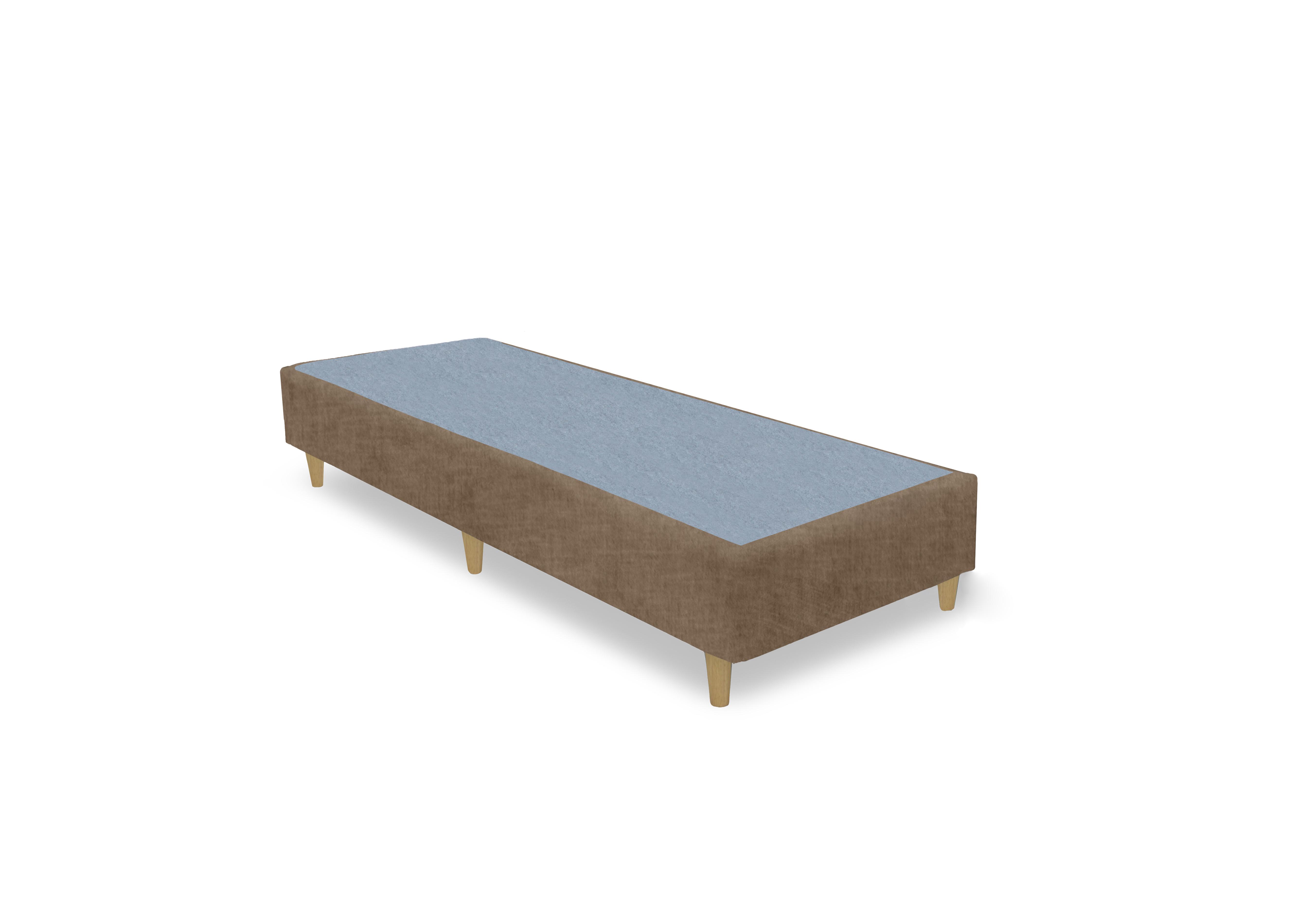 Artisan Premium Platform Top Shallow Divan Base in Lace Caramel- Light Oak Leg on Furniture Village