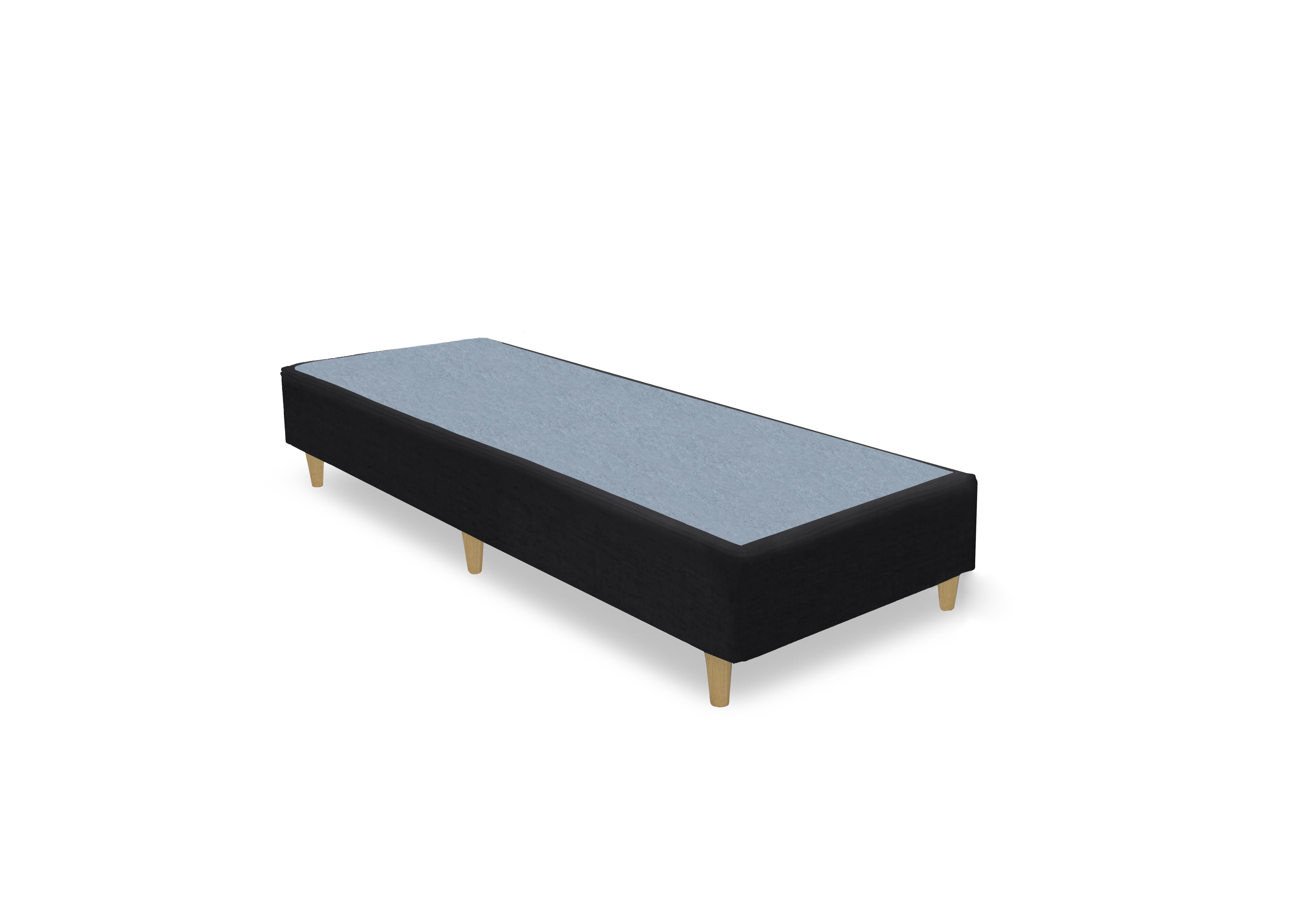 Artisan Premium Platform Top Shallow Divan Base in Plush Ebony- Light Oak Leg on Furniture Village