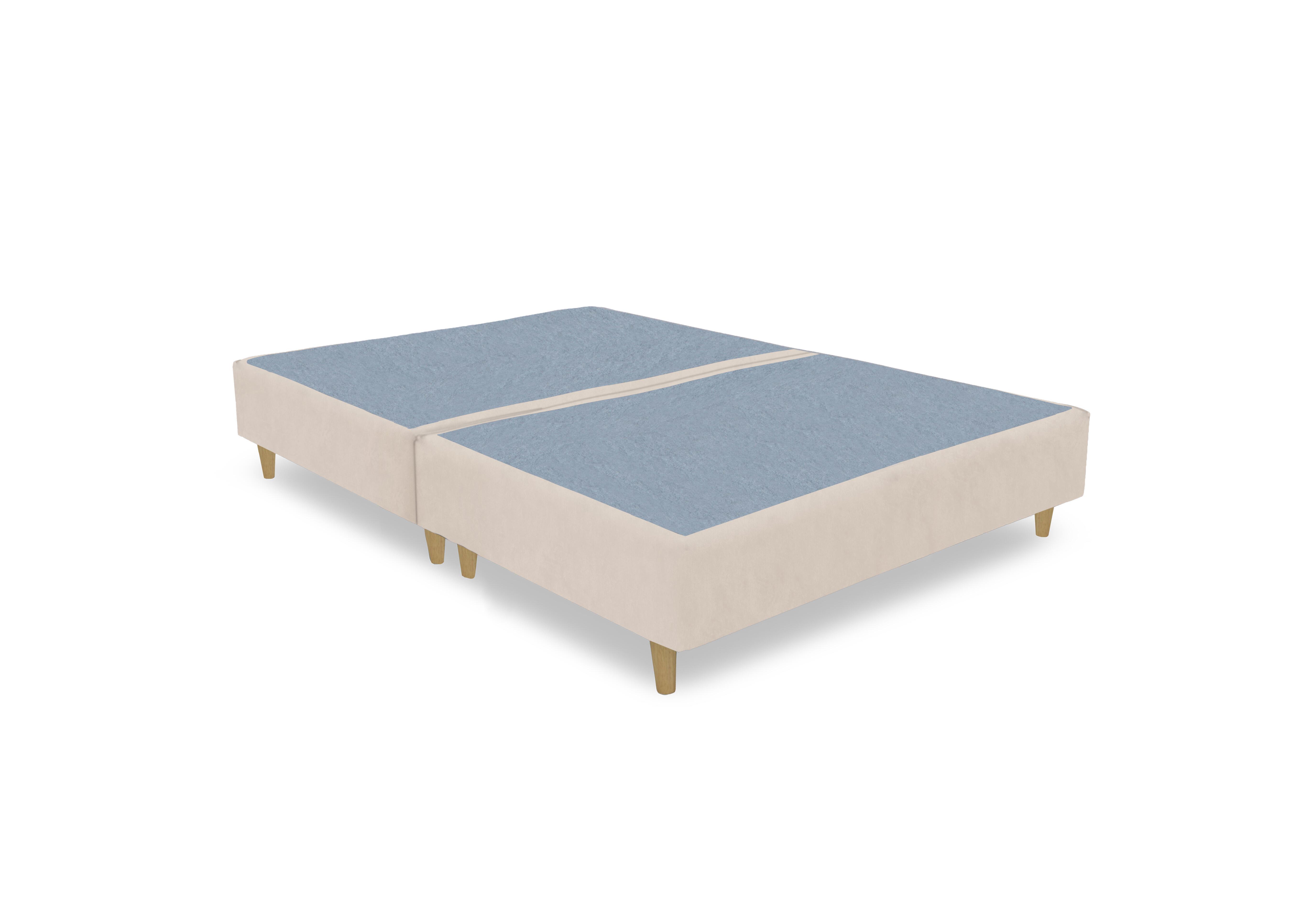 Artisan Premium Platform Top Shallow Divan Base in Sandstone Pearl- Light Oak Leg on Furniture Village