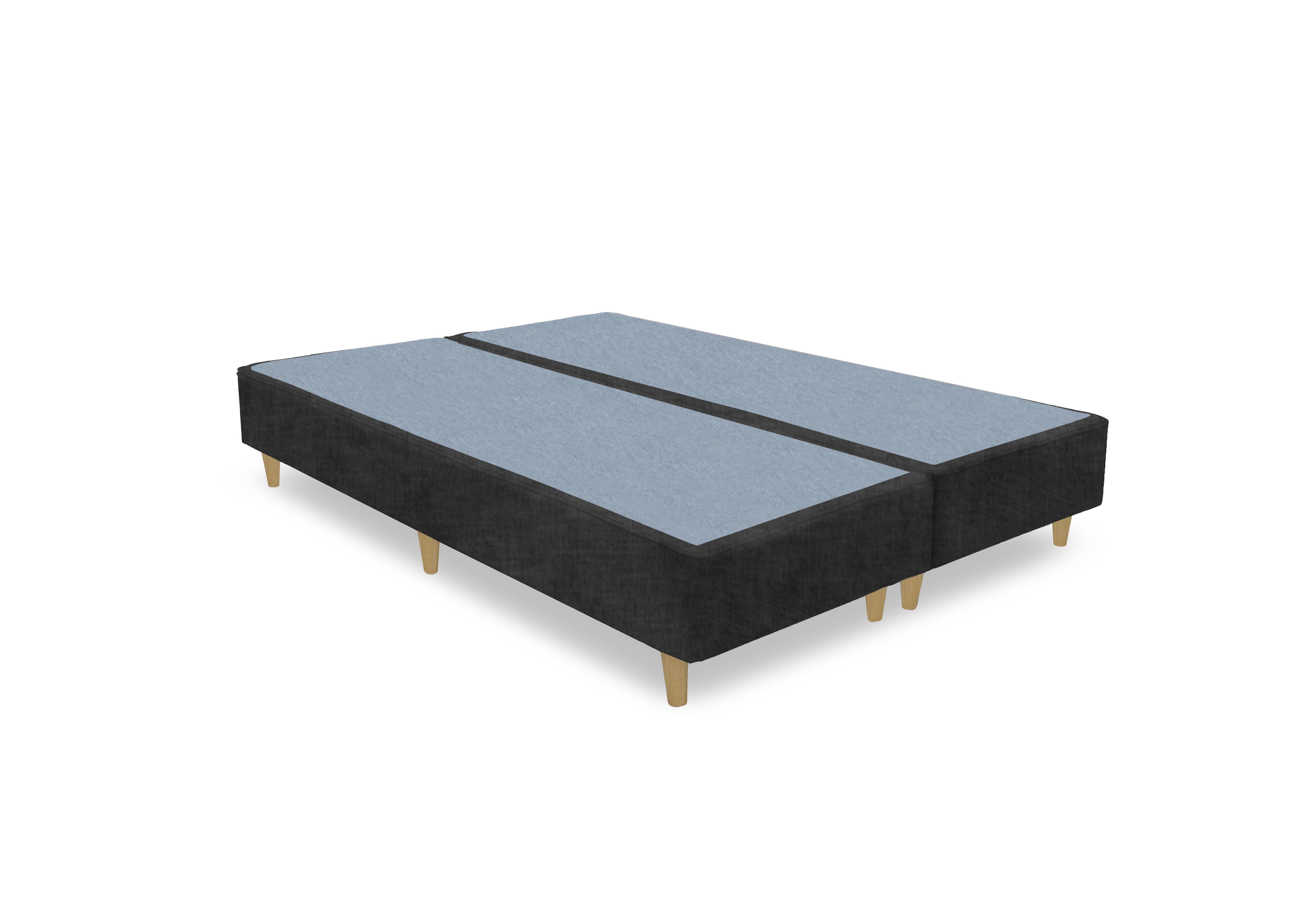 Artisan Premium Platform Top Shallow Divan Base in Smokey Quartz- Light Oak Leg on Furniture Village