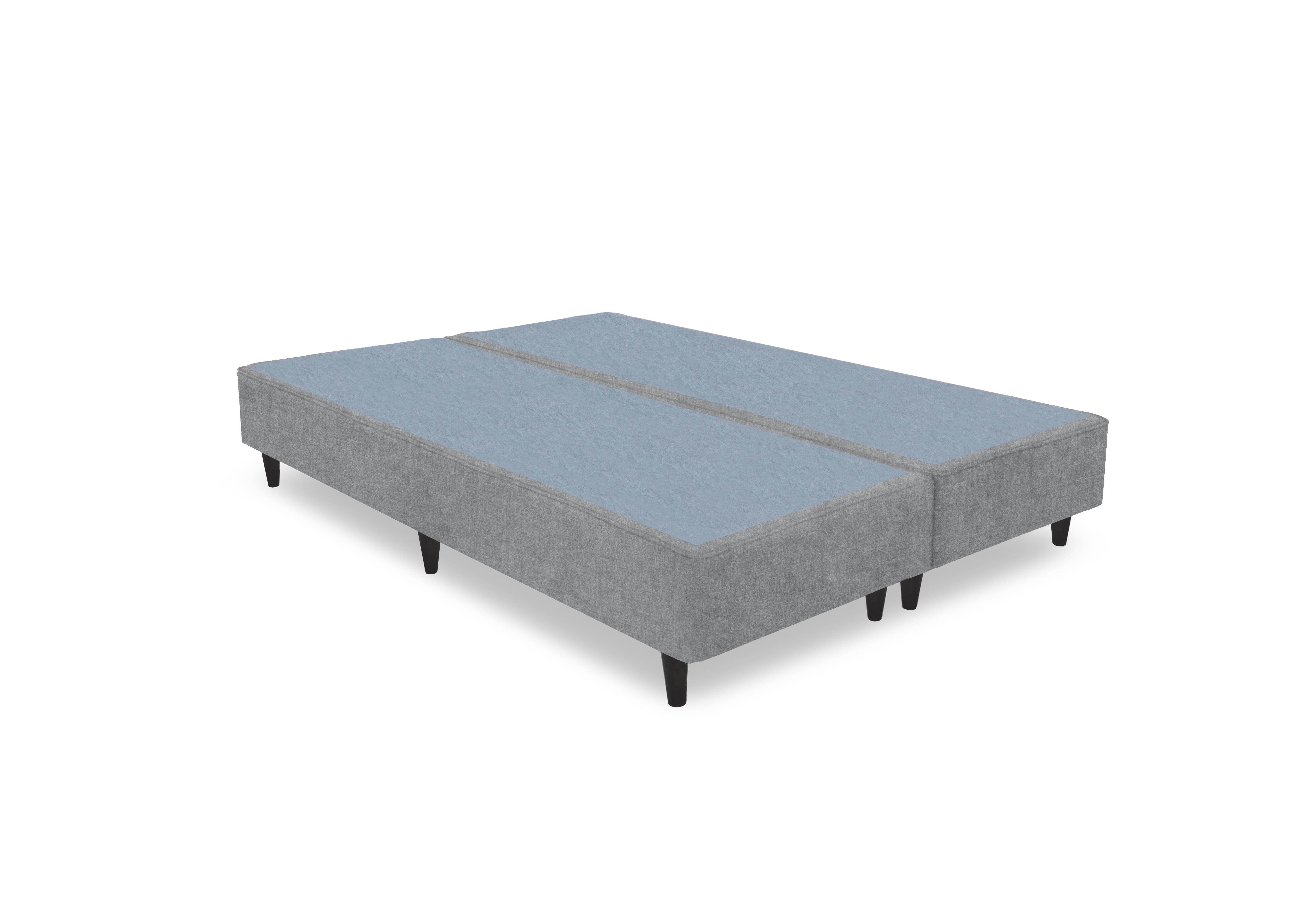 Artisan Premium Platform Top Shallow Divan Base in Tweed Grey- Dark Oak Leg on Furniture Village