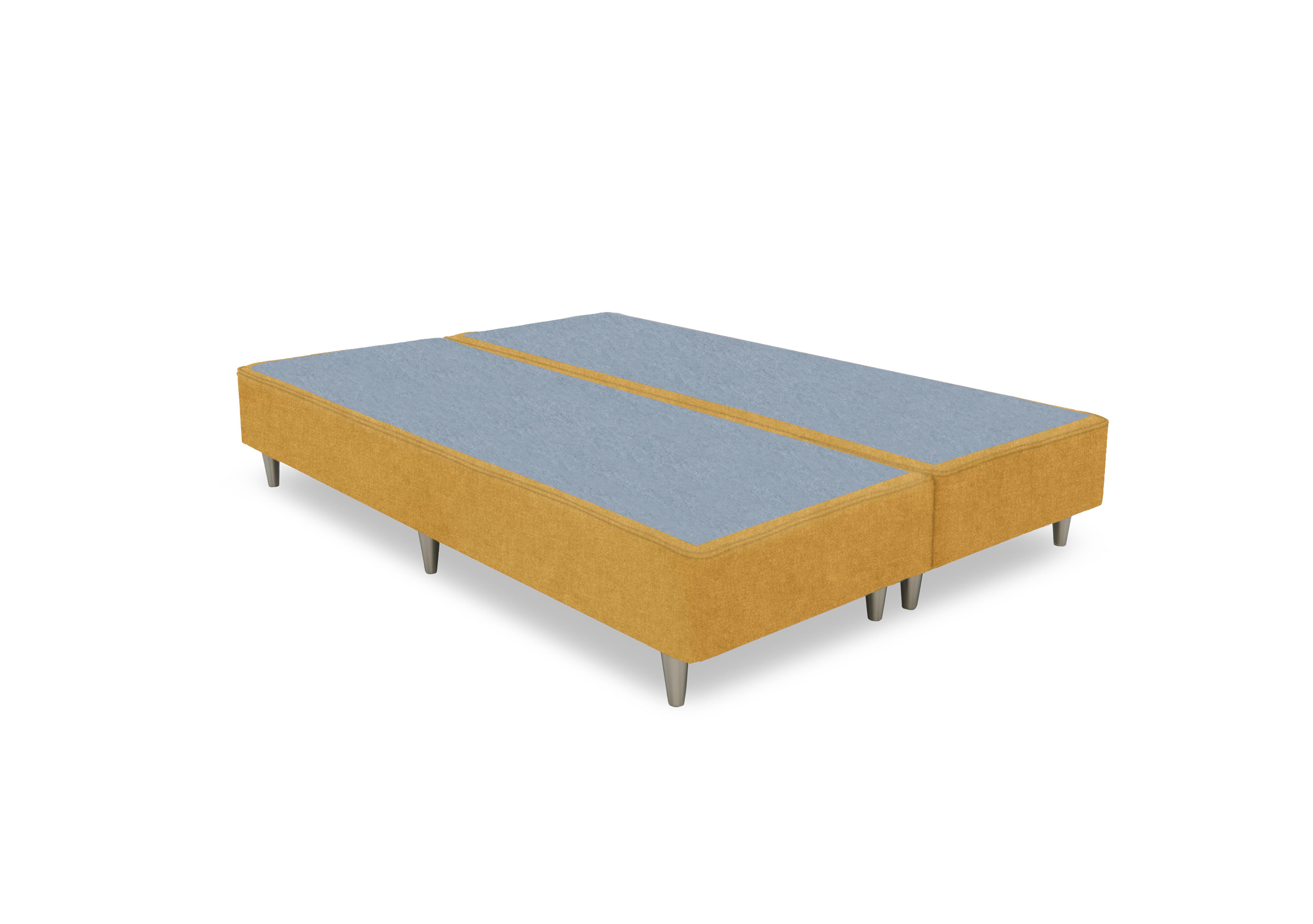 Artisan Premium Platform Top Shallow Divan Base in Tweed Mustard- Bsl on Furniture Village
