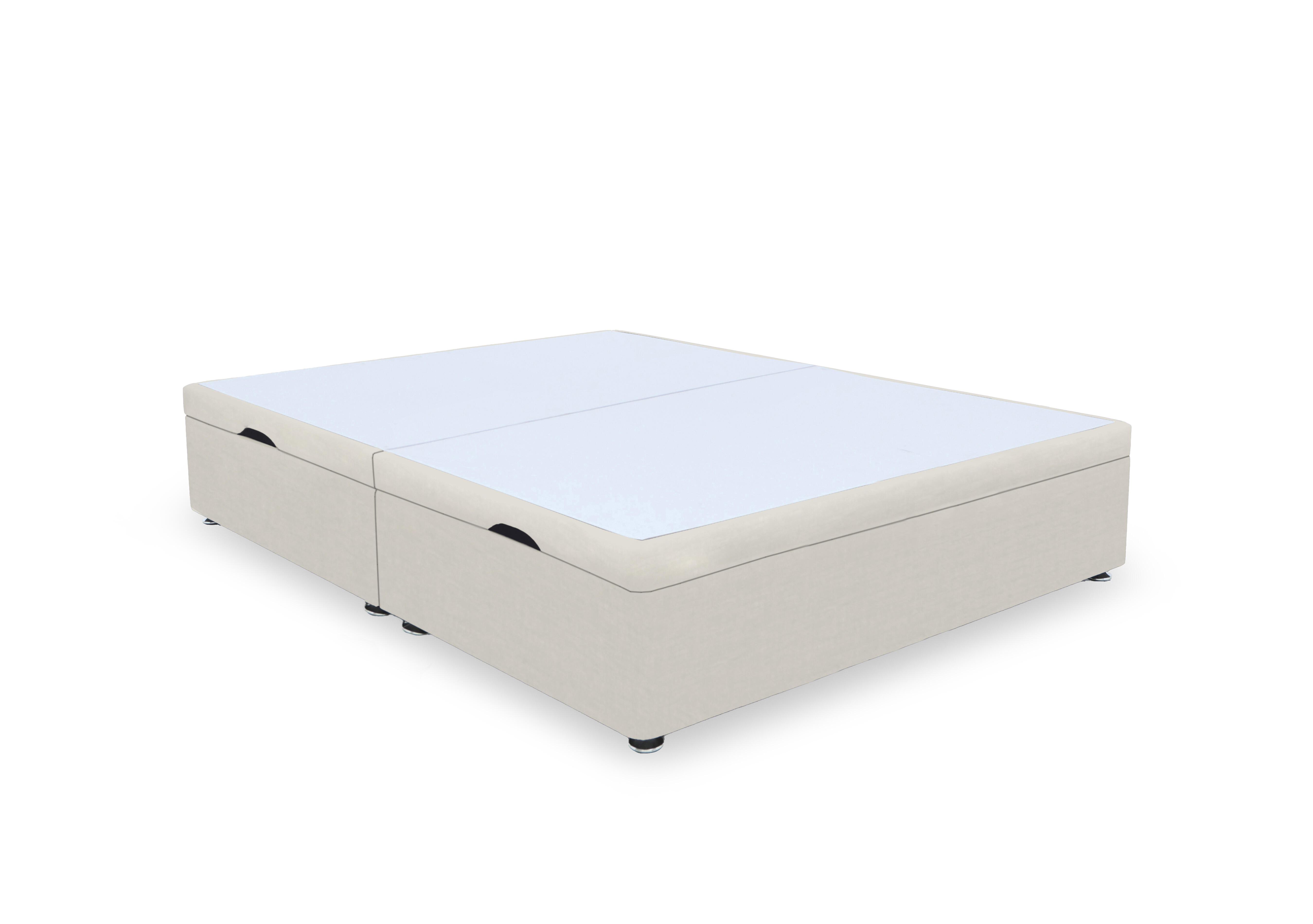 Artisan Premium Side Lift Ottoman Divan Base in Plush Ecru on Furniture Village