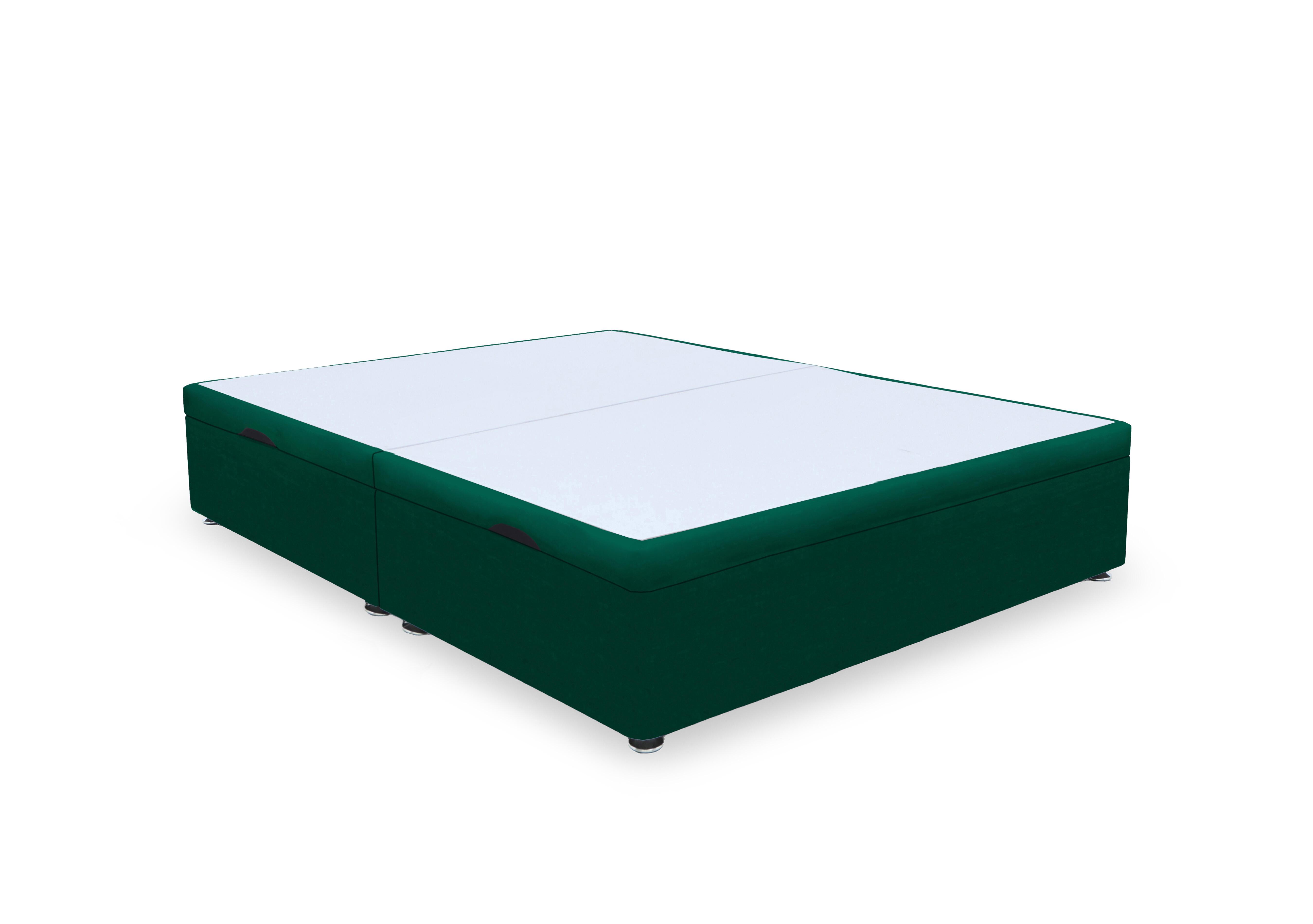 Artisan Premium Platform Top Manual Side Lift Ottoman Divan Base in Plush Emerald on Furniture Village